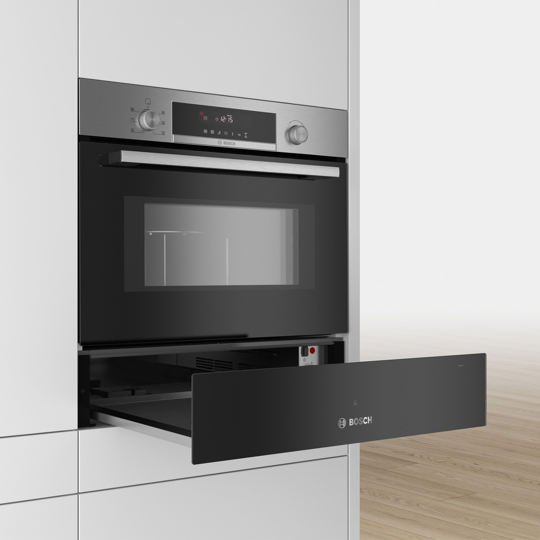 Bosch BIC510NB0 Black glass Warming drawer