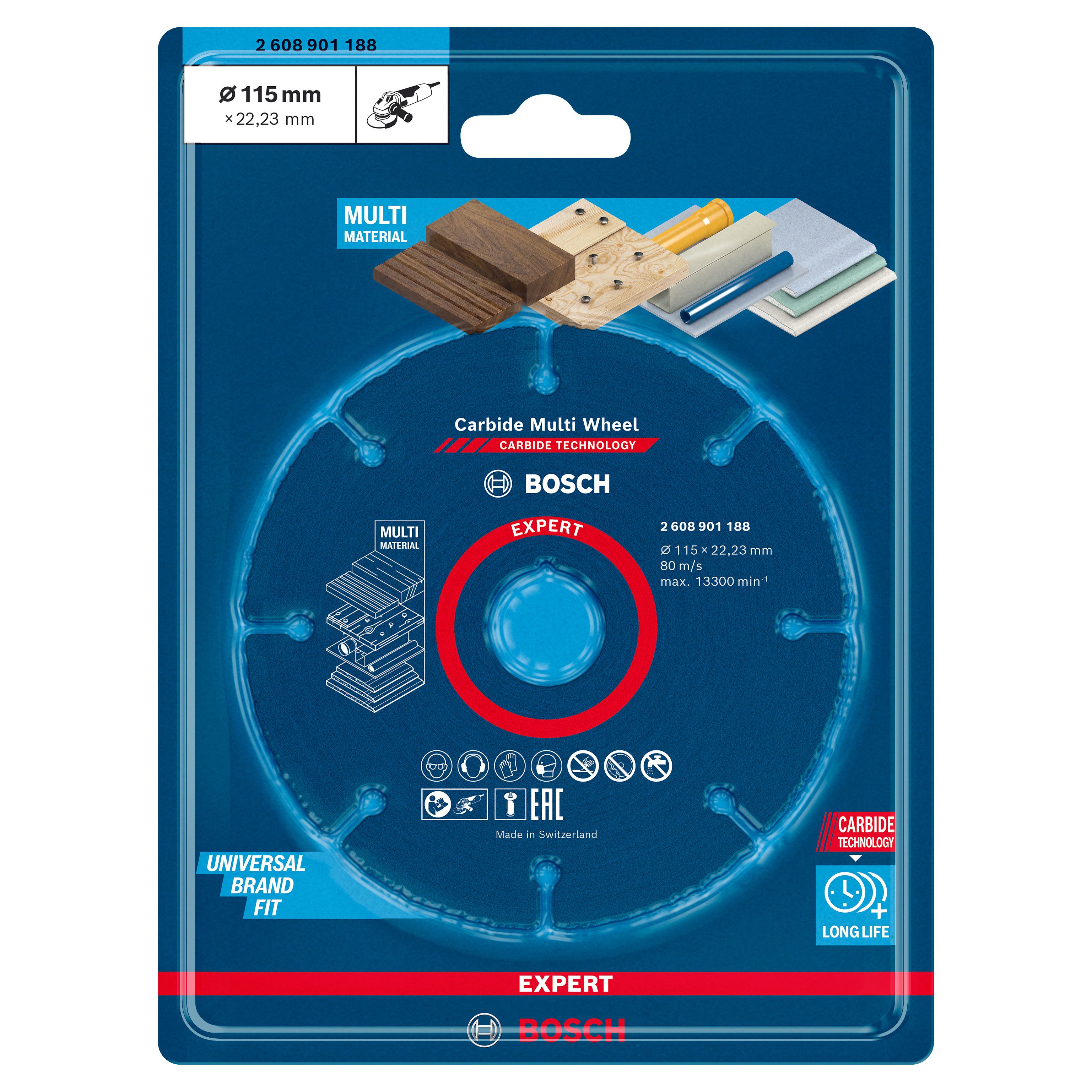 Bosch Expert Carbide Cutting disc 115mm x 1mm x 22.23mm