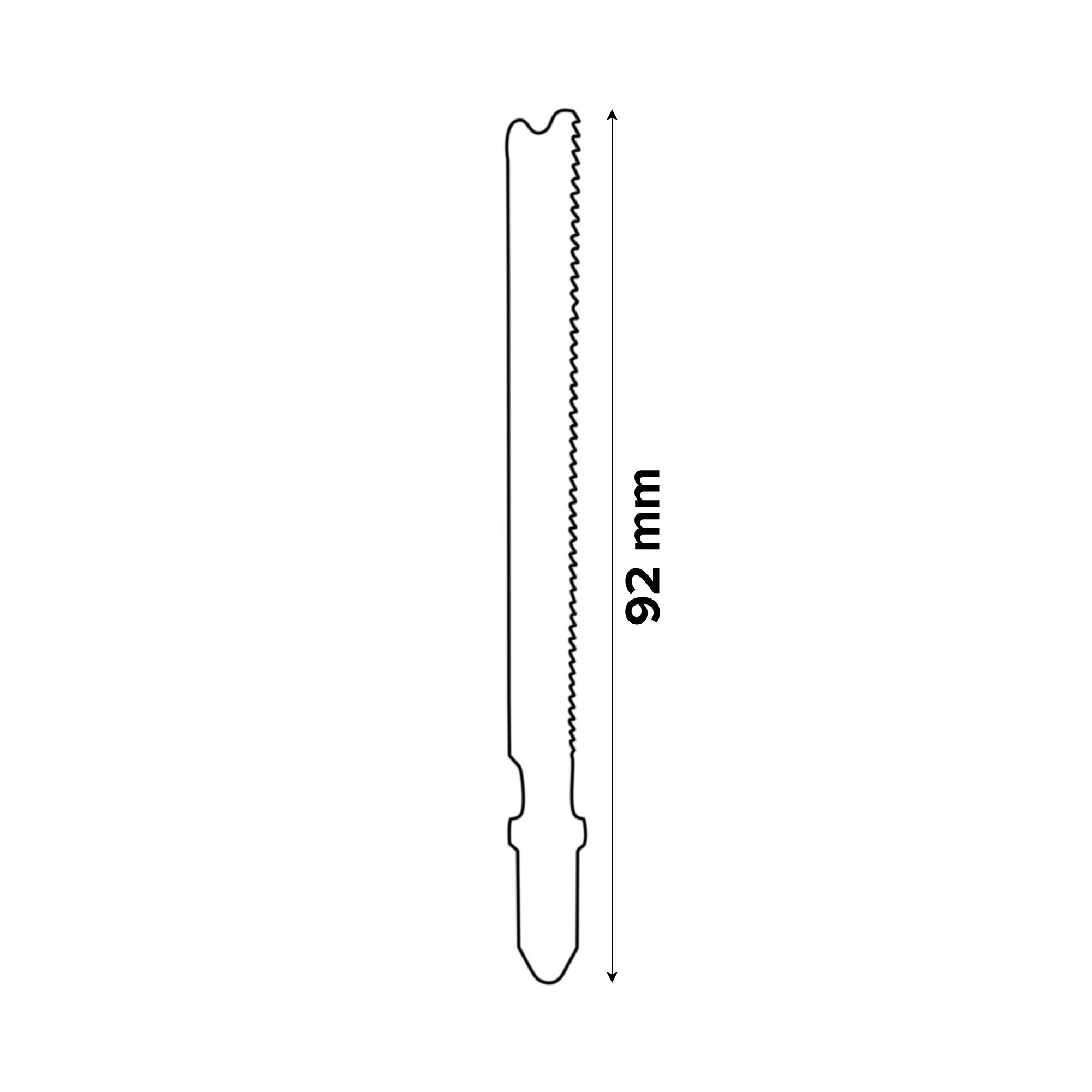 Bosch Jigsaw blade T118A (L)92mm, Set of 5