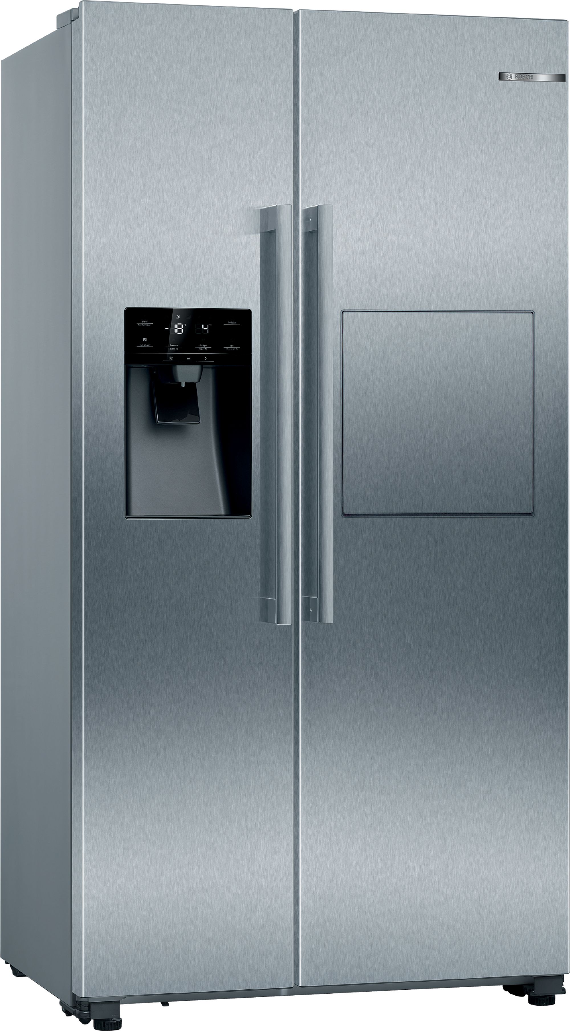 Bosch KAG93AIEPG American style Freestanding Frost free Fridge freezer - Silver stainless steel effect