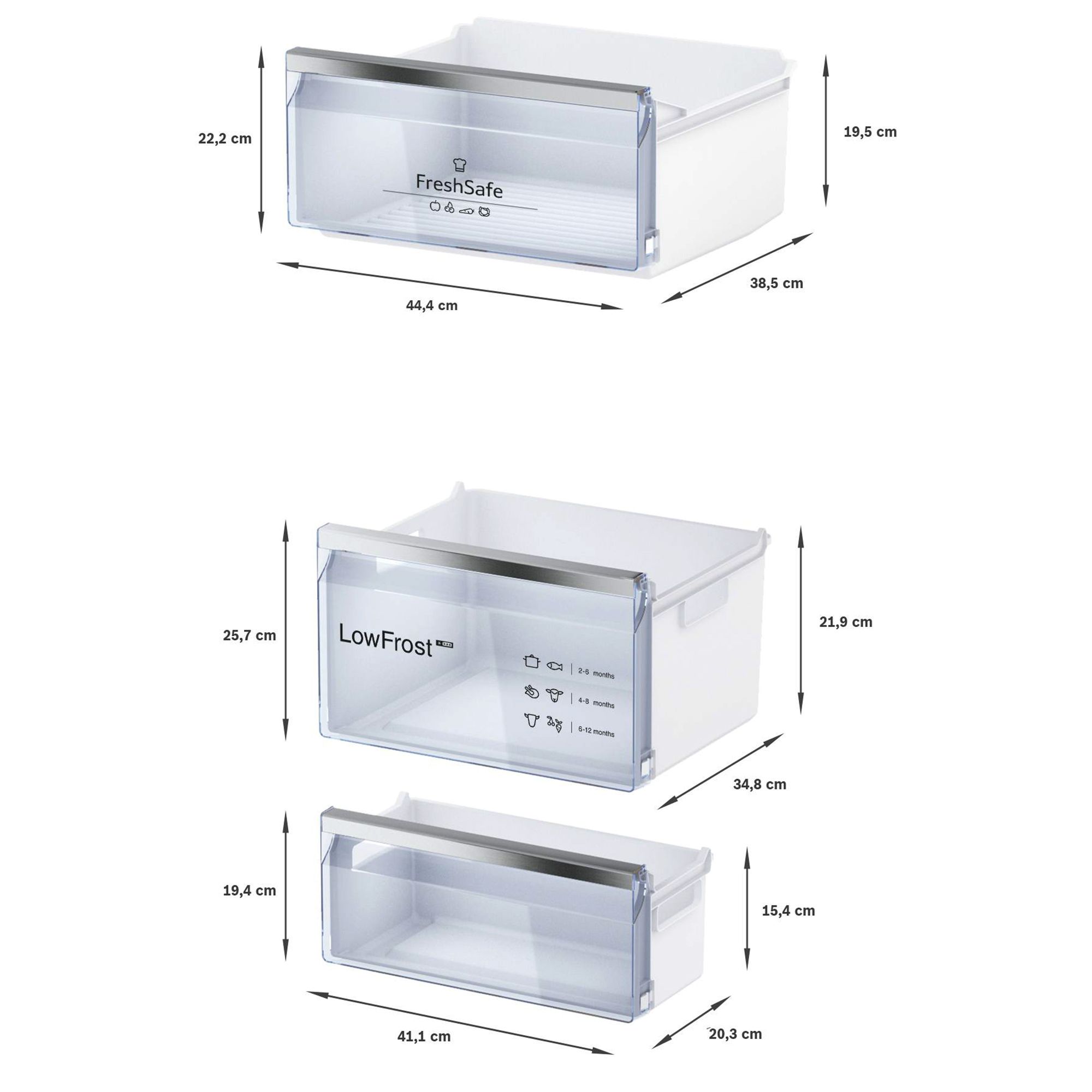 Bosch KIN86VSE0G 60:40 Integrated Frost free Fridge freezer