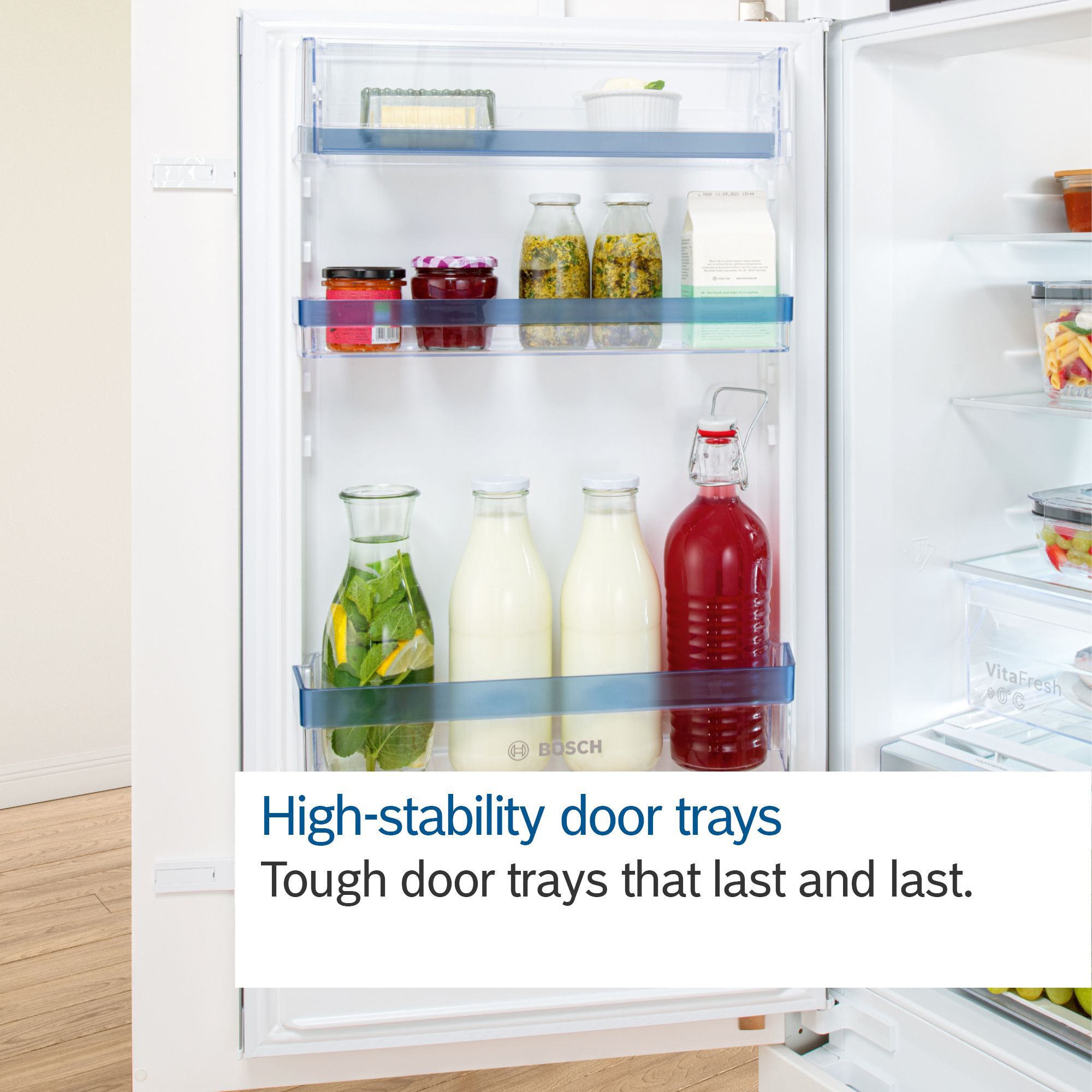 Bosch KIN86VSE0G 60:40 Integrated Frost free Fridge freezer