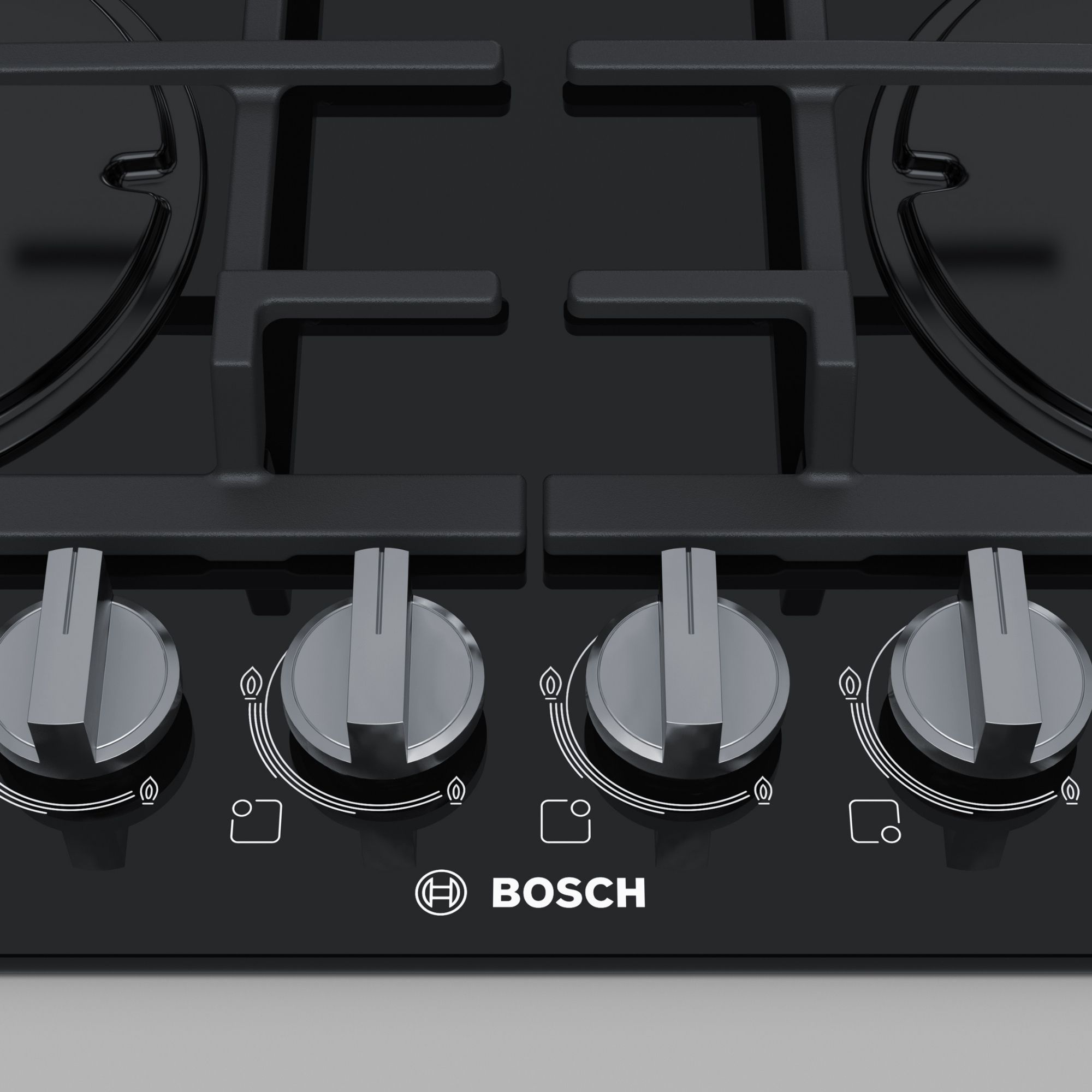 Bosch PNP6B6B90  59cm Gas Hob - Black glass