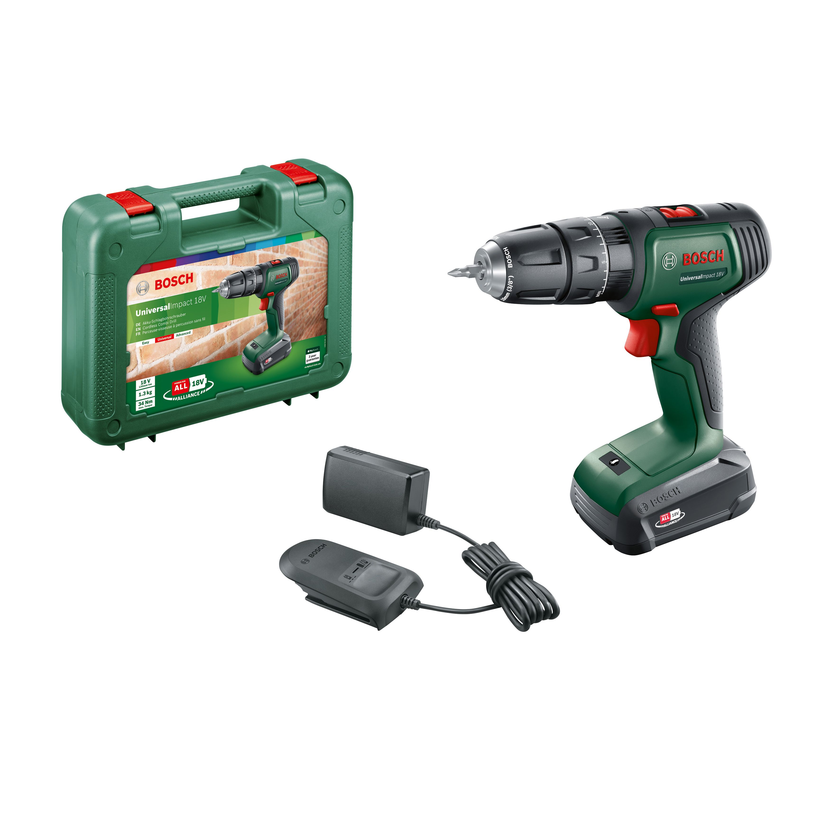 Bosch Power for ALL 18V 1 x 1.5 Li-ion Cordless Combi drill 0.603.9D4.170