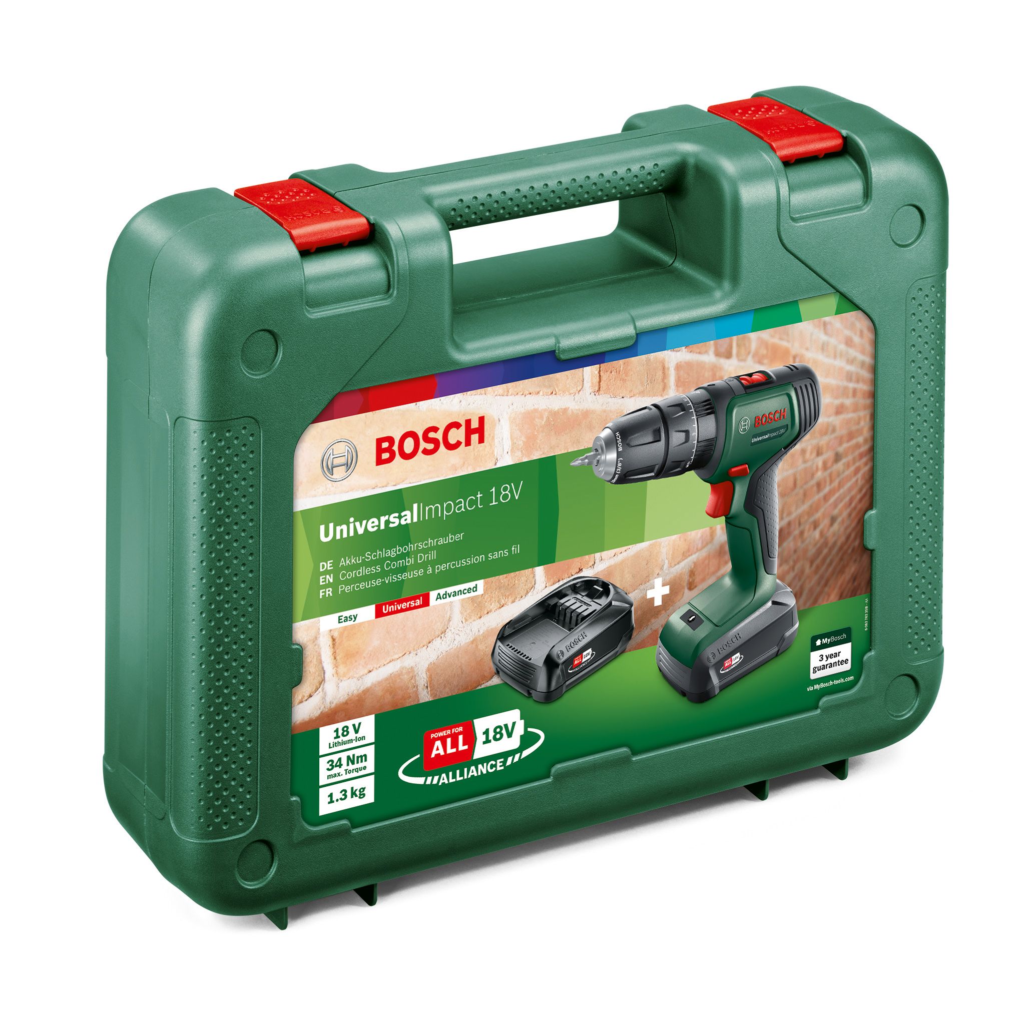Bosch Power for ALL 18V 2 x 2 Li-ion Brushed Cordless Combi drill 0.603.9D4.172