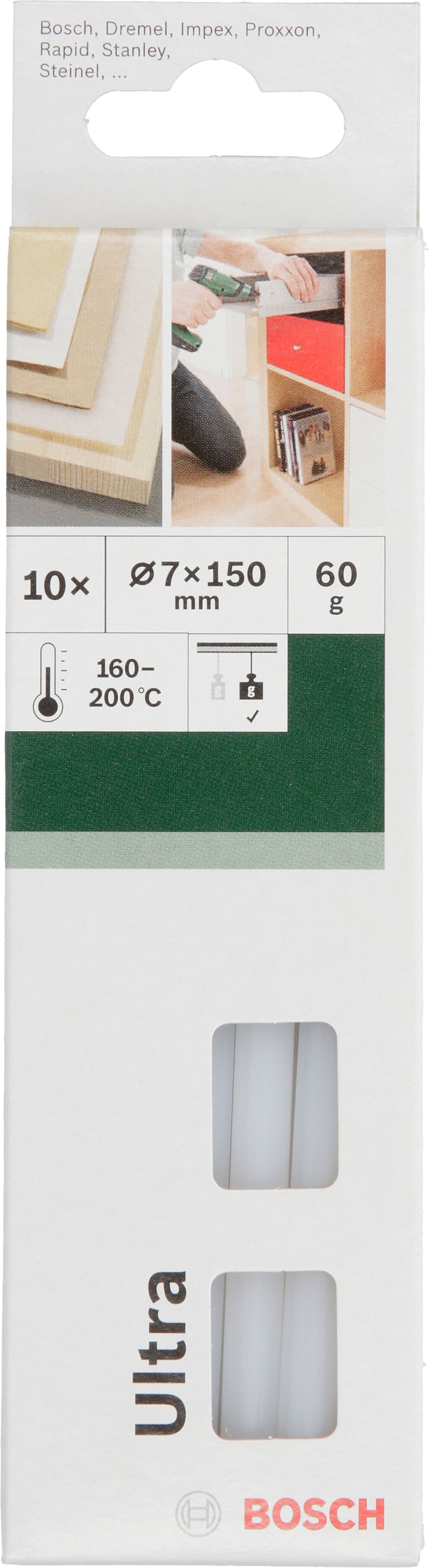 Bosch Precision White Glue stick, Pack of 10