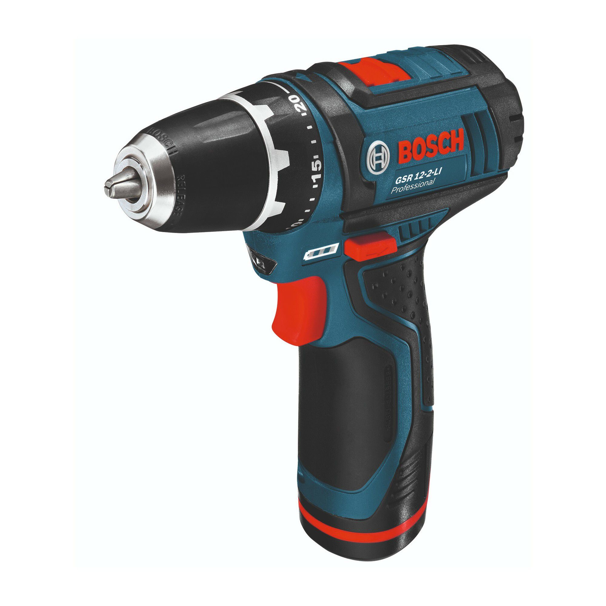 Bosch Professional 12V Li-ion Cordless Drill driver (2 x 2Ah) - GSR 12V-15