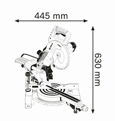 Bosch Professional 1400W 230V 216mm Corded Compound mitre saw GCM 800 SJ