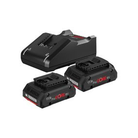 Bosch Professional 18V 2 x 4Ah Li-ion ProCORE Battery charger with batteries