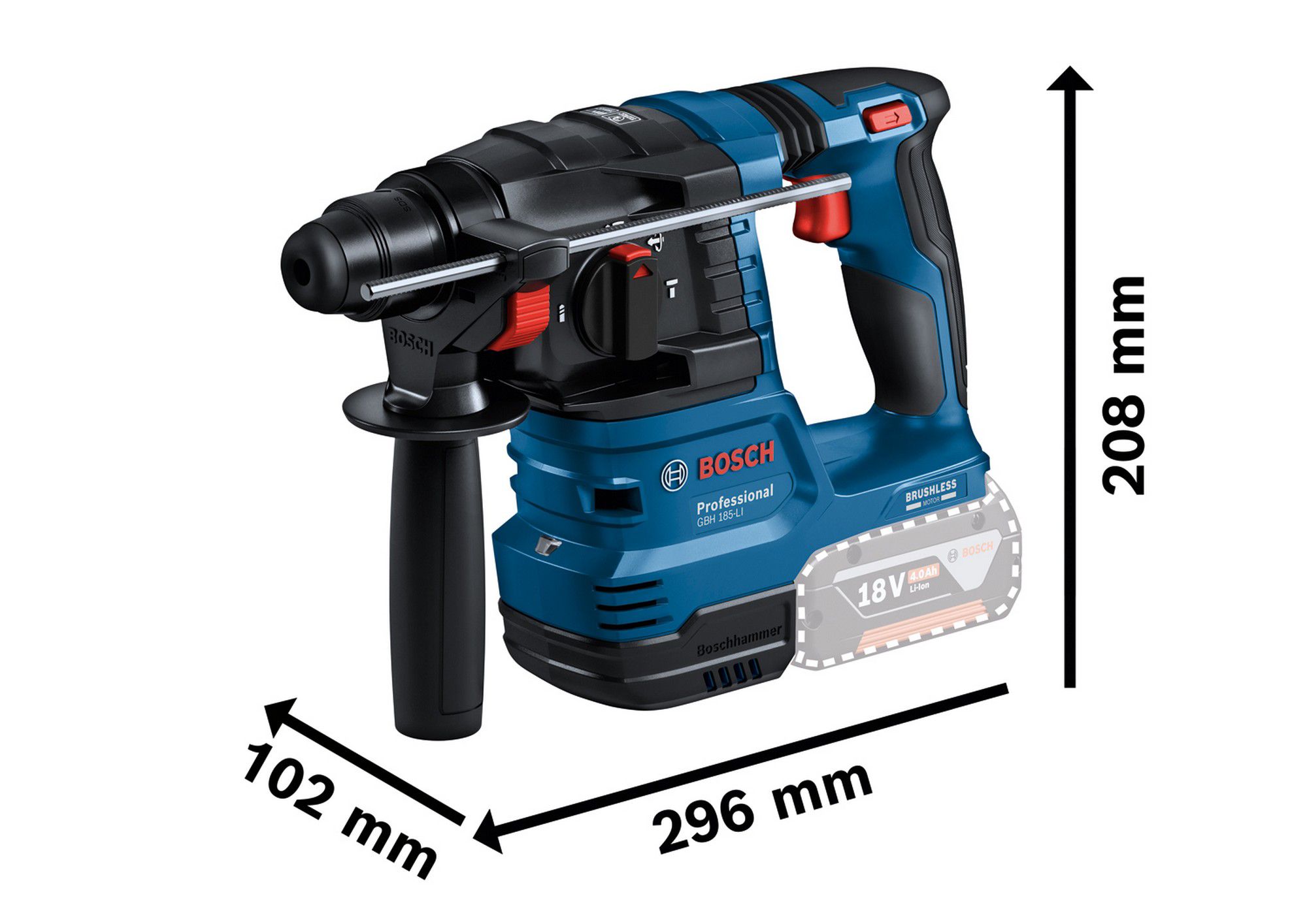 Bosch Professional 18V Coolpack Cordless SDS+ drill (Bare Tool) - GBH 18V-22