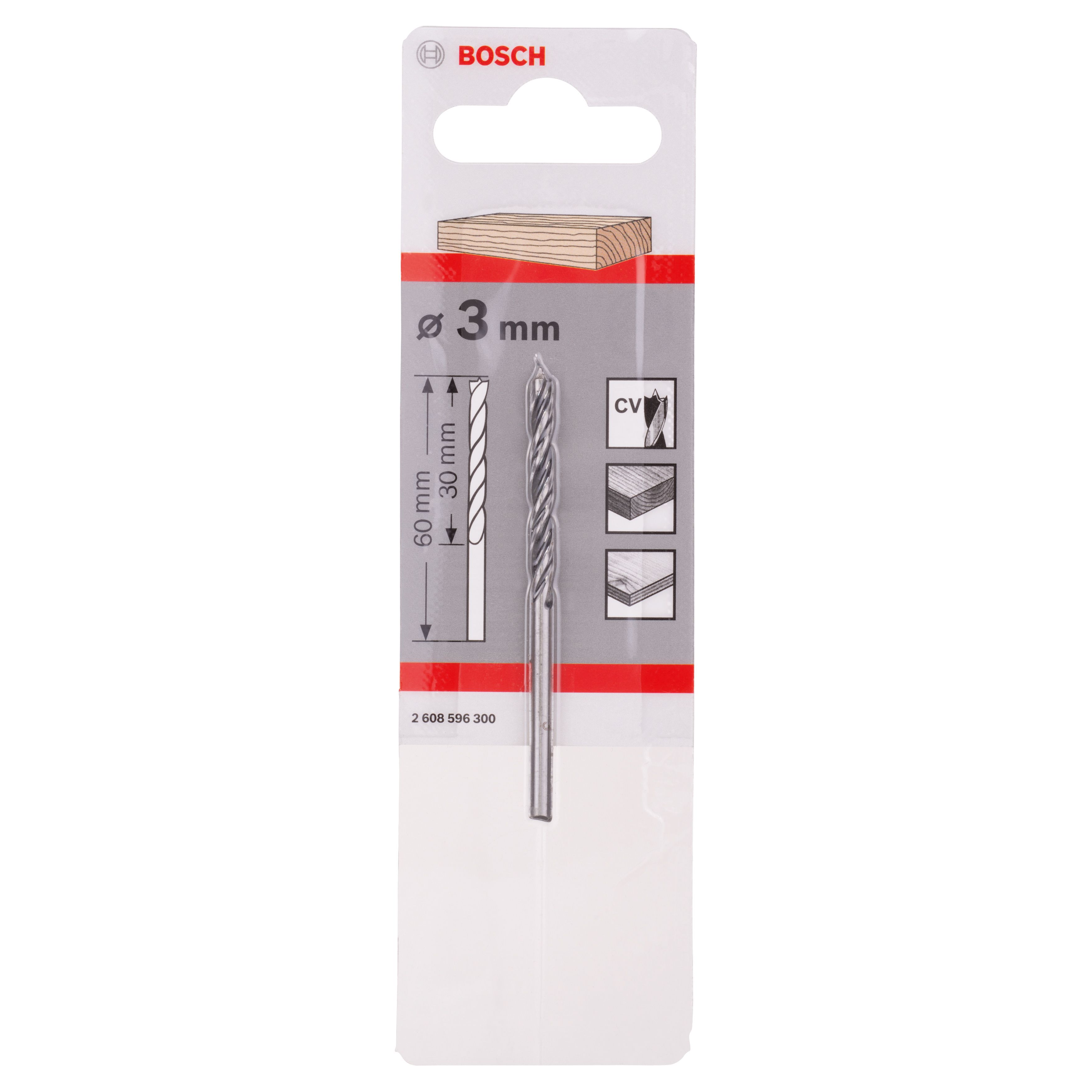 Bosch Professional Brad point (Dia)3mm (L)61mm