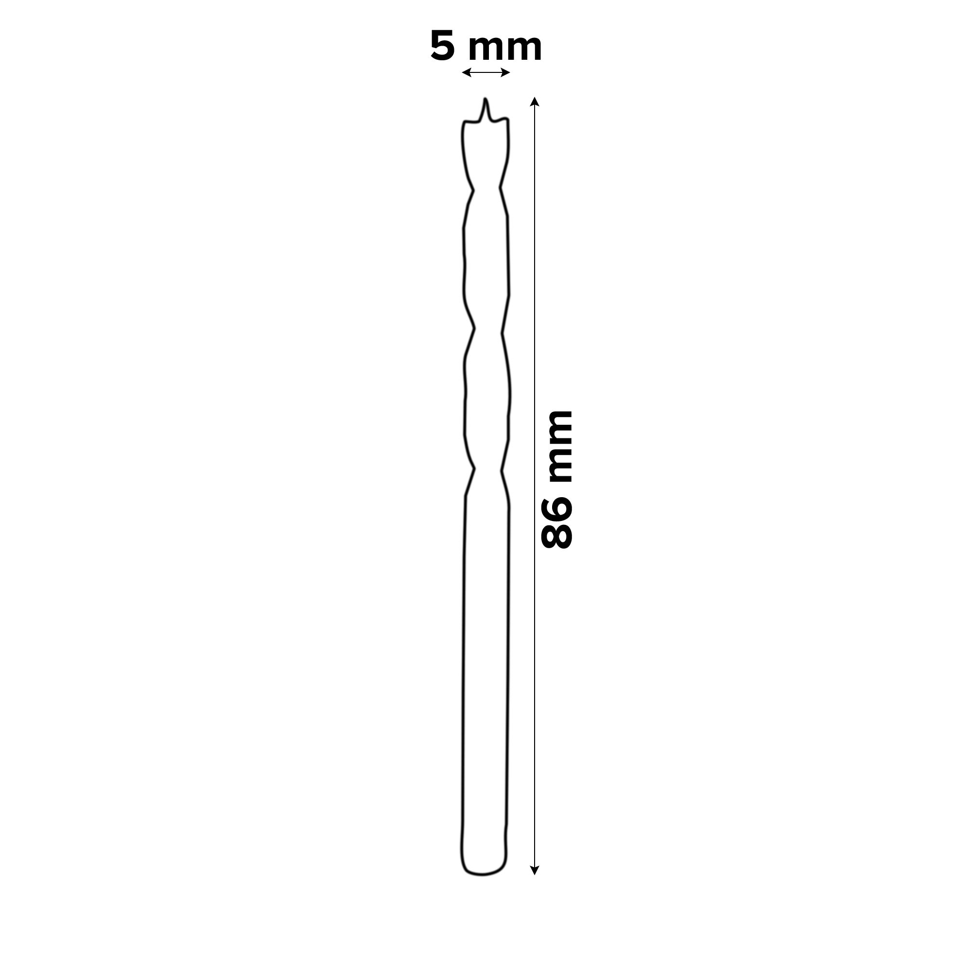 Bosch Professional Brad point (Dia)5mm (L)86mm