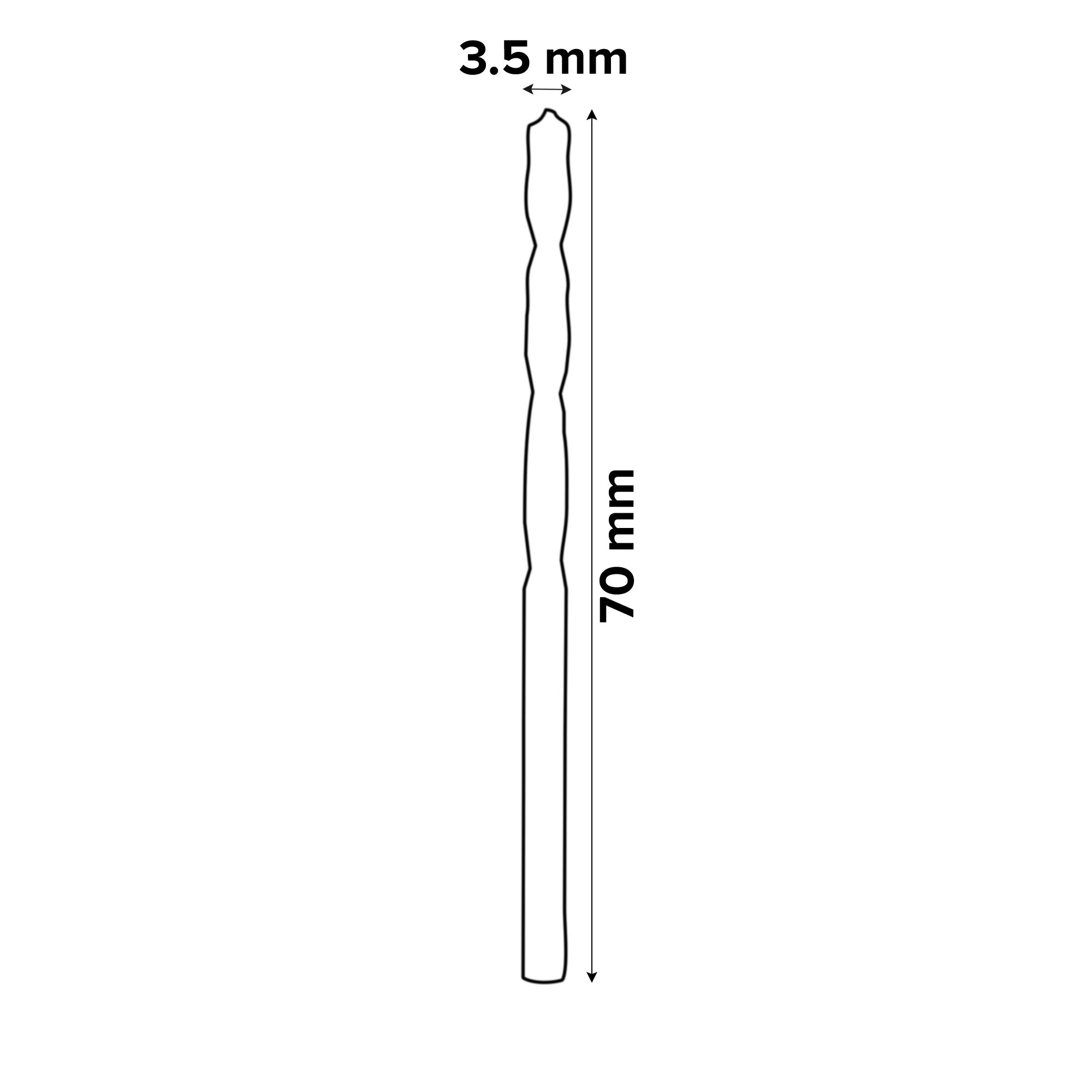 Bosch Professional Round Metal Drill bit (Dia)3.5mm (L)70mm, Pack of 2