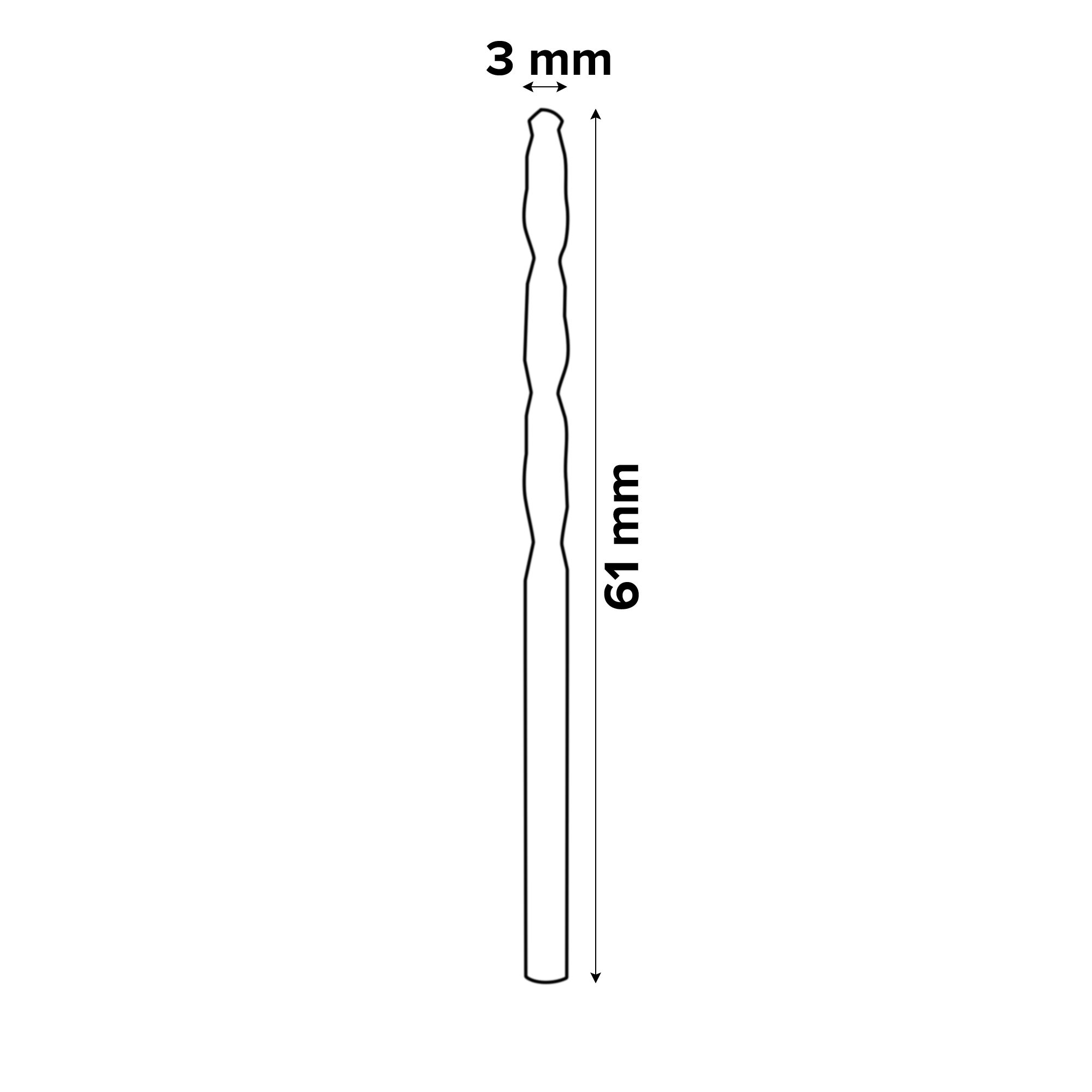 Bosch Professional Round Metal Drill bit (Dia)3mm (L)61mm, Pack of 2