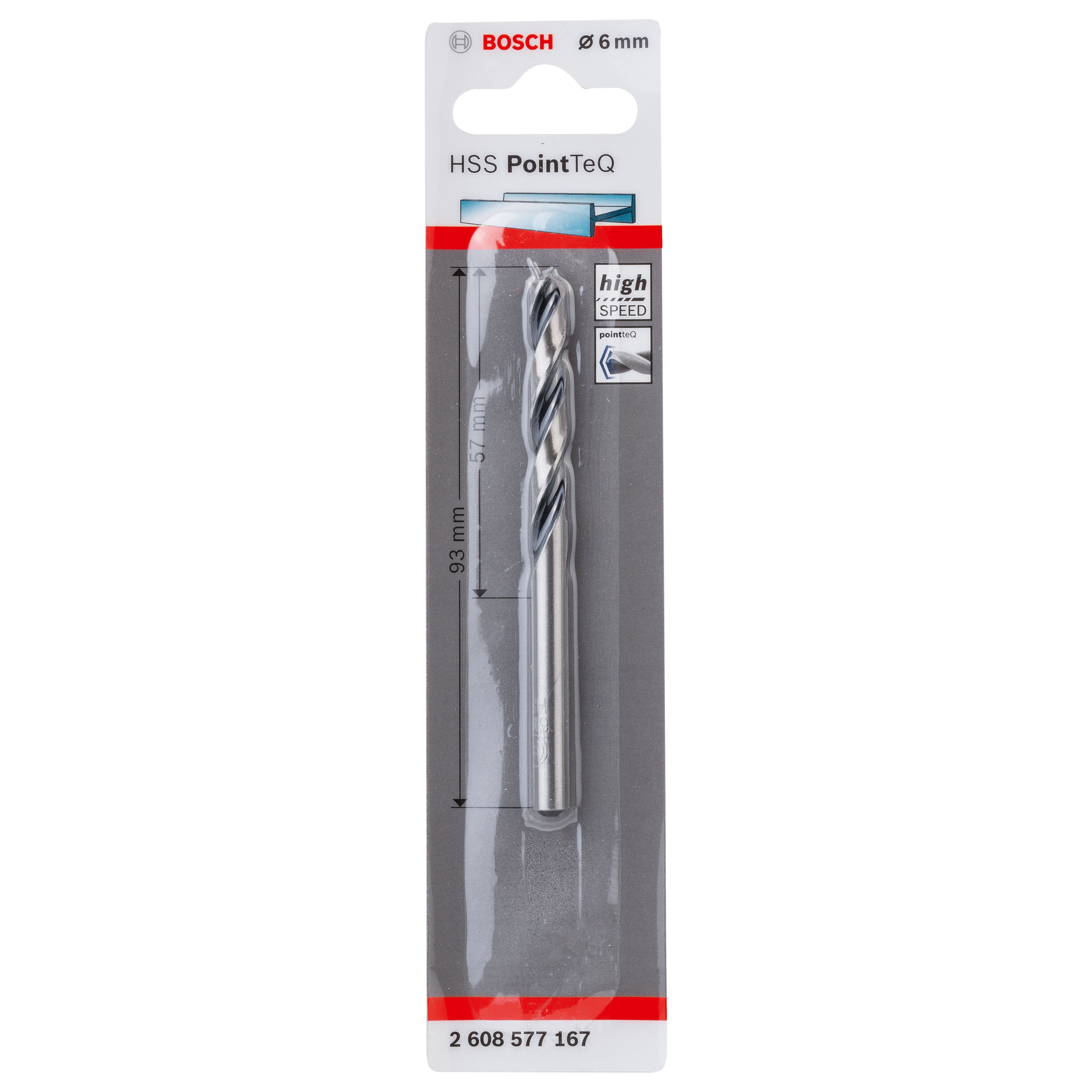 Bosch Professional Round Metal Drill bit (Dia)6mm (L)93mm