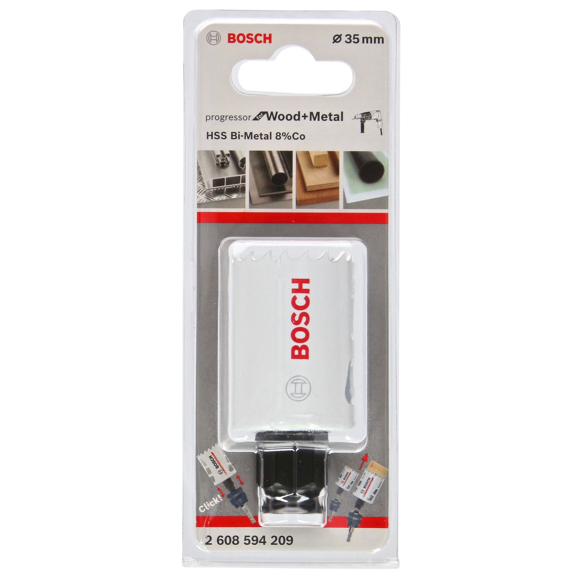 Bosch Progressor Cobalt alloy & high-speed steel Holesaw (Dia)35mm