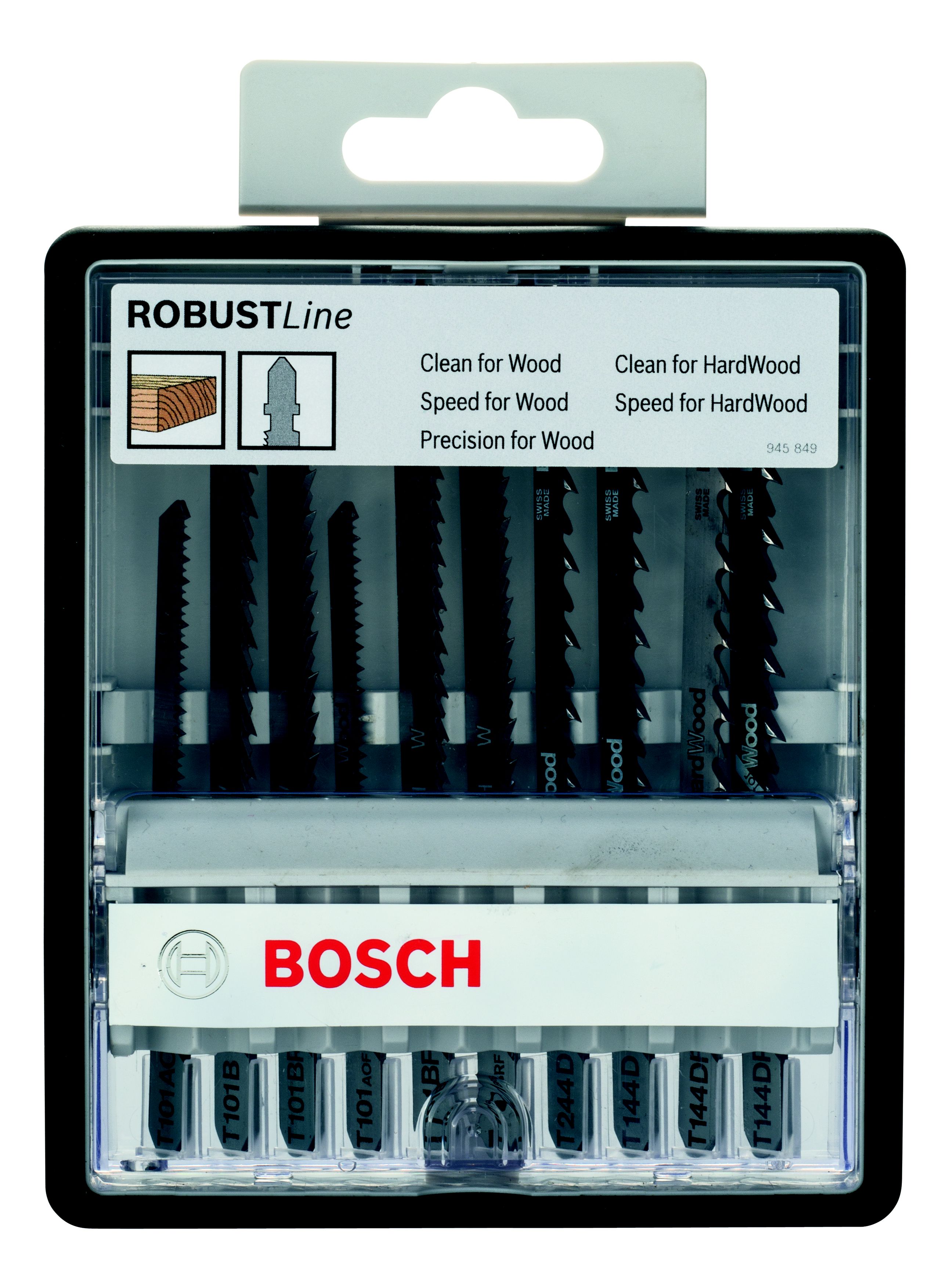 Bosch Robust Line Wood T-shank 10 piece Jigsaw blade
