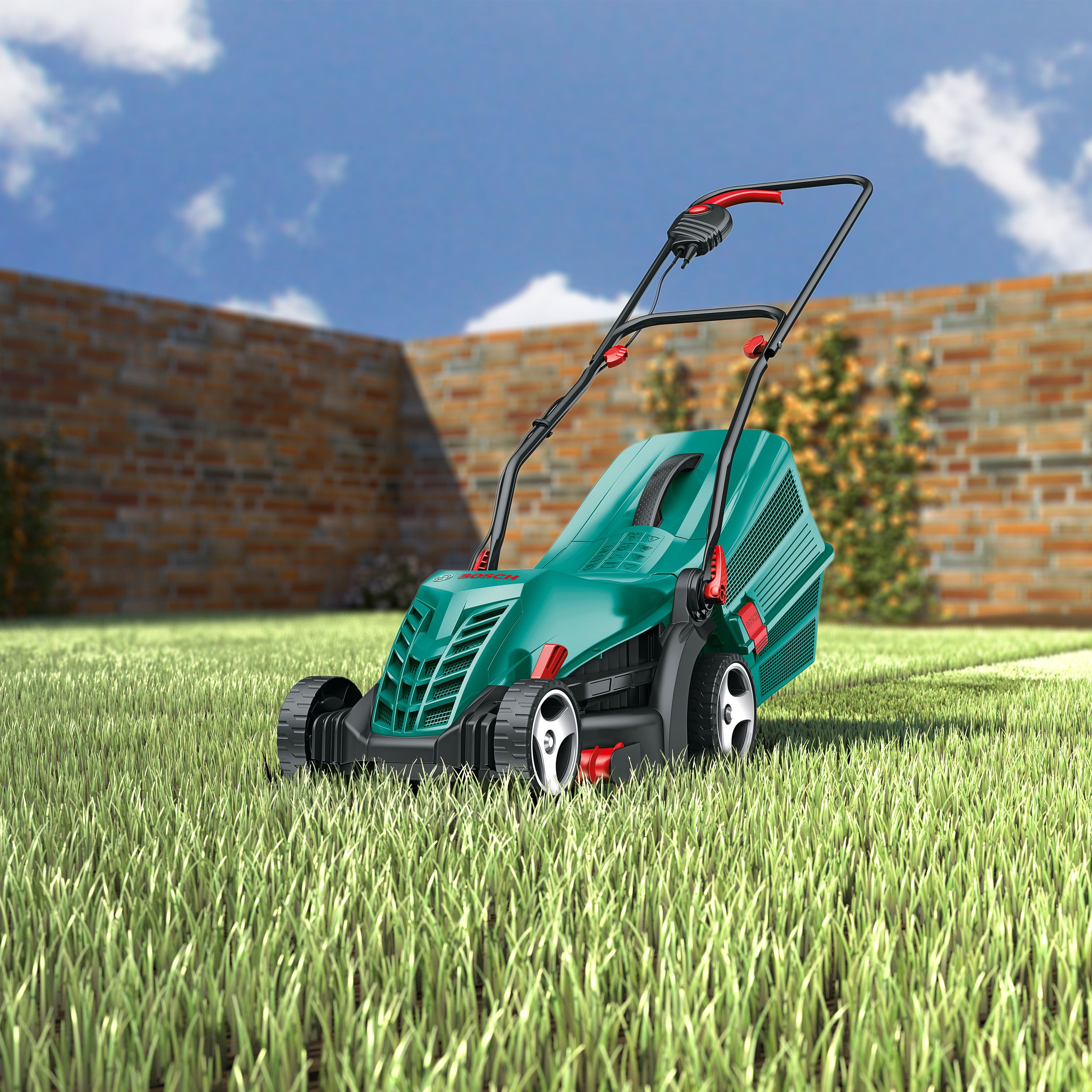 Bosch rotak universal 650 deals corded rotary lawnmower