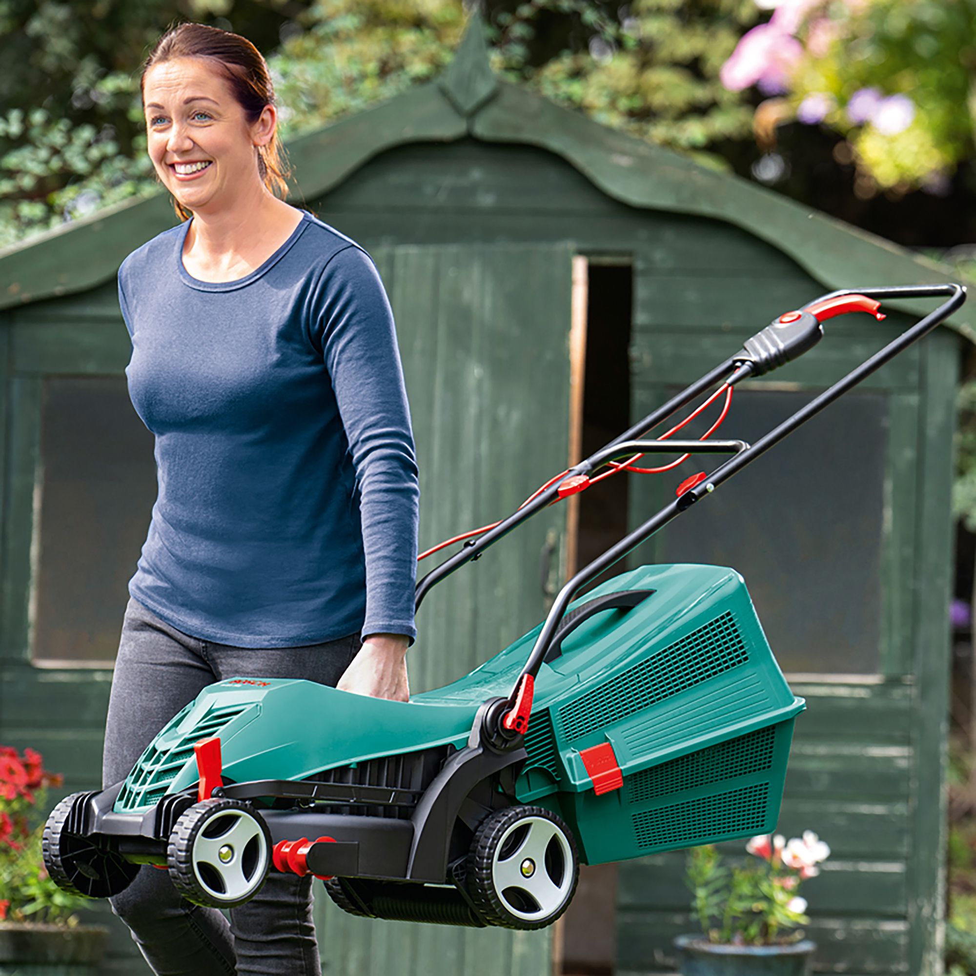 Bosch rotak universal 650 deals corded rotary lawnmower