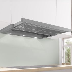 Bosch Series 4 DFS097A51B Metal & plastic Telescopic Cooker hood (W)89.8cm - Silver effect