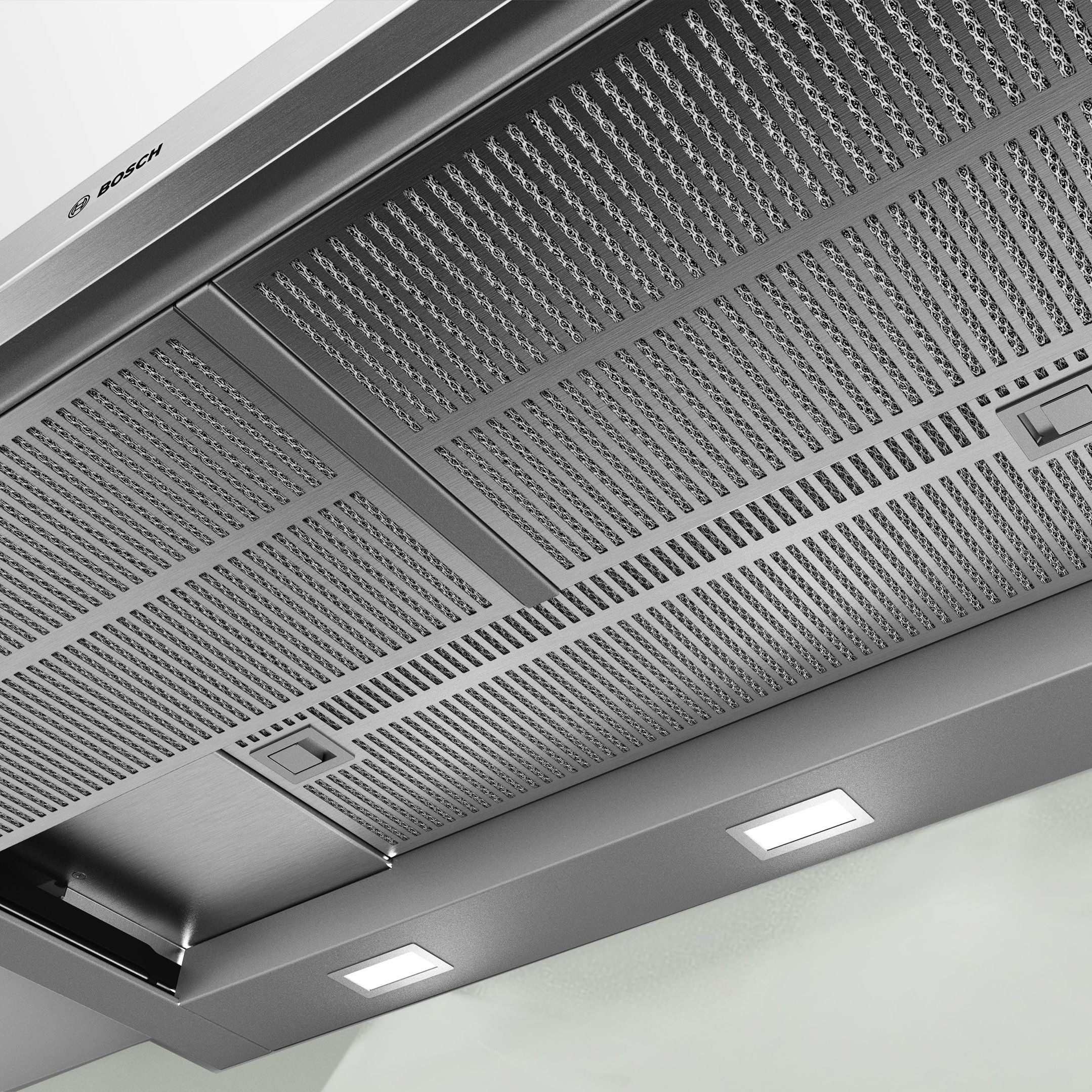 Bosch Series 4 DFS097A51B Metal & plastic Telescopic Cooker hood (W)89.8cm - Silver effect
