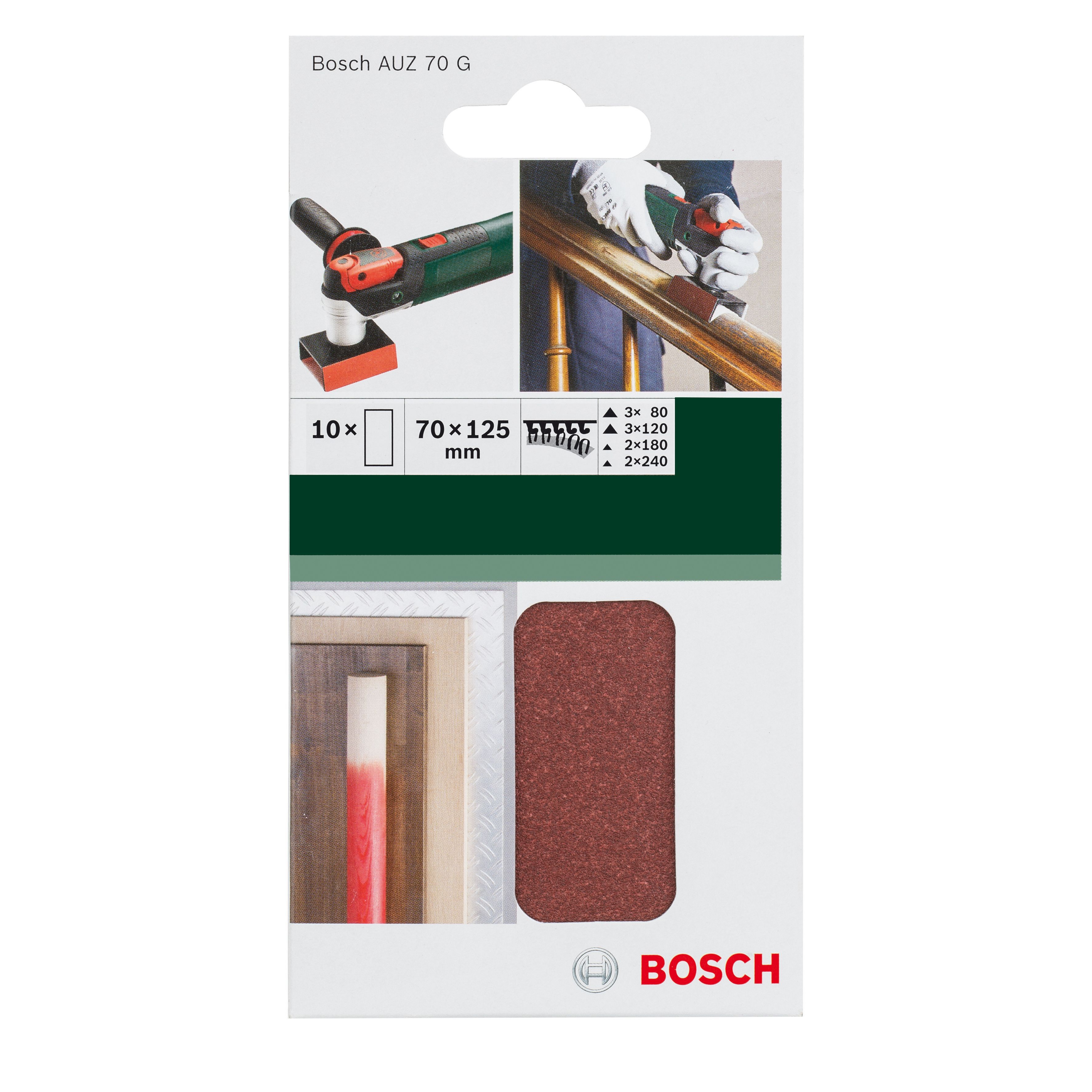 Bosch Starlock Coarse Sanding sheet set (L)125mm (W)70mm, Pack of 10