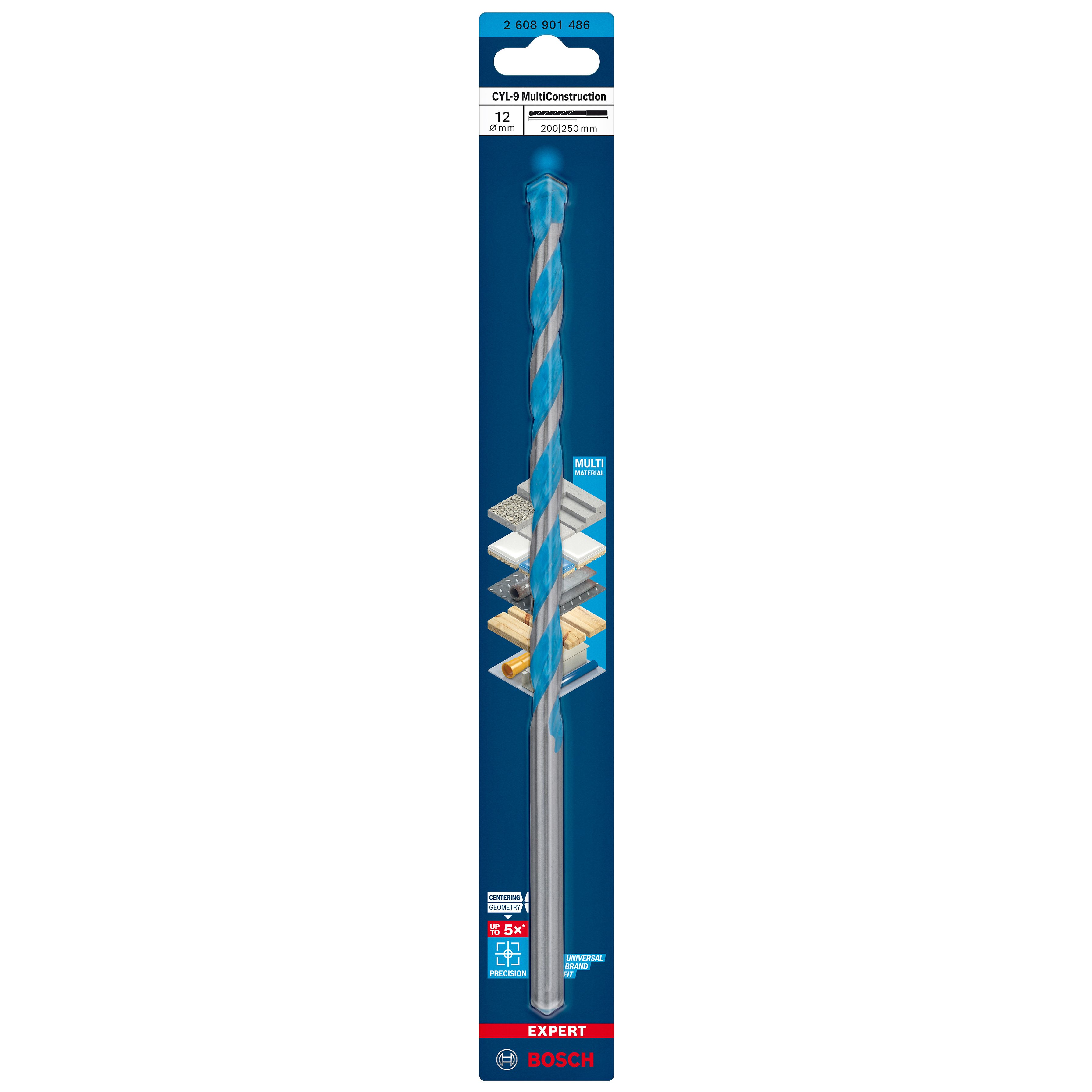 Bosch Straight Multi-purpose Drill bit (Dia)12mm