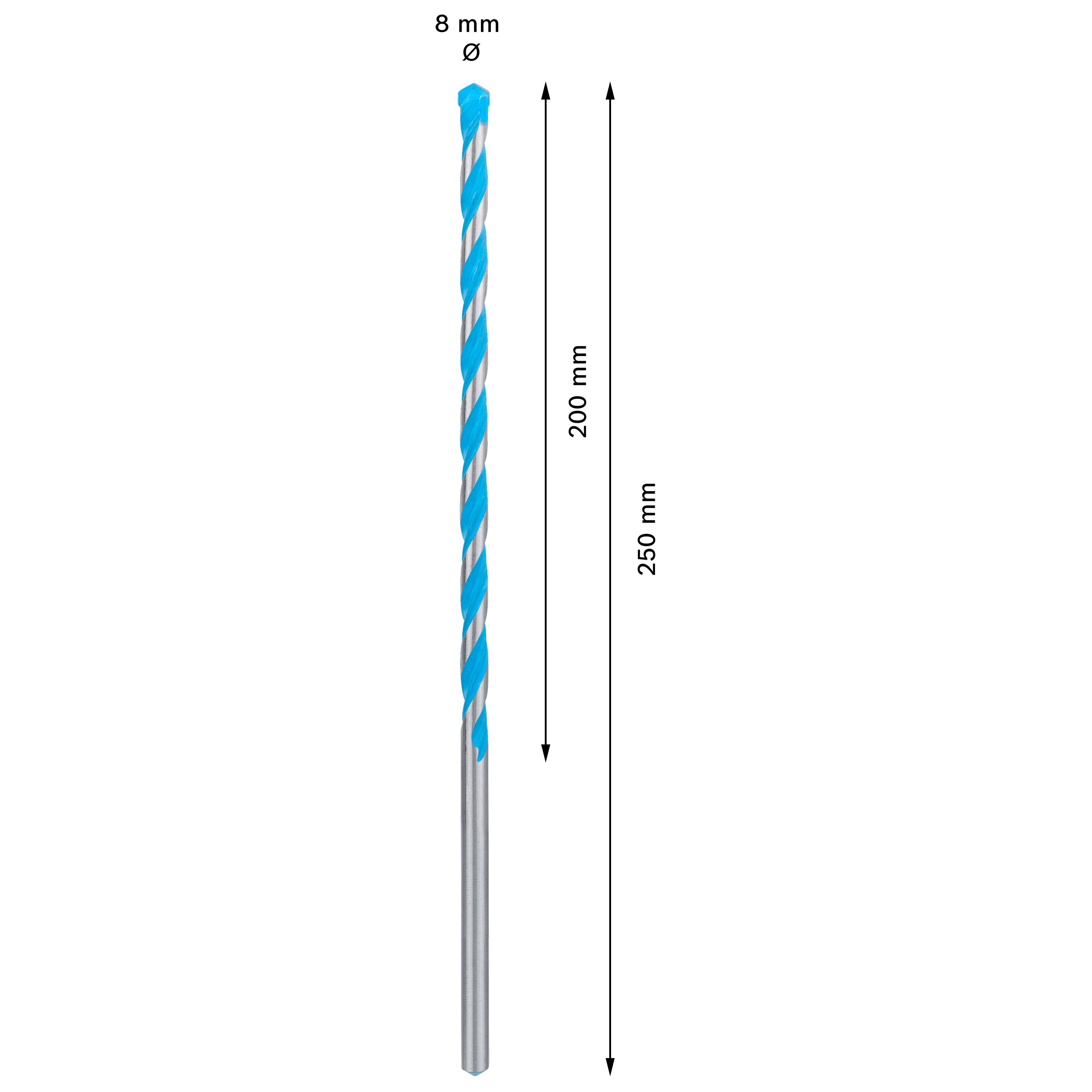 Bosch Straight Multi-purpose Drill bit (Dia)8mm