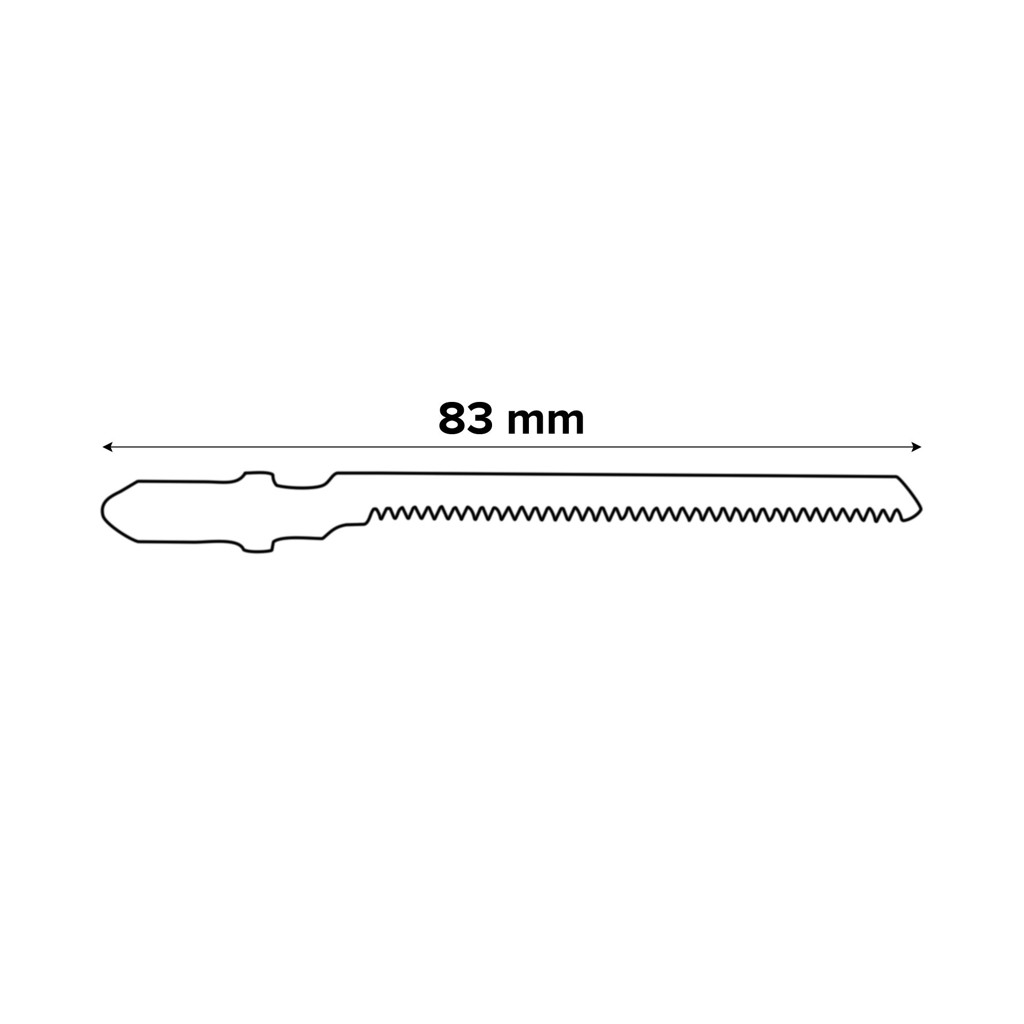 Bosch T-shank Jigsaw blade T101AO (L)83mm, Pack of 3