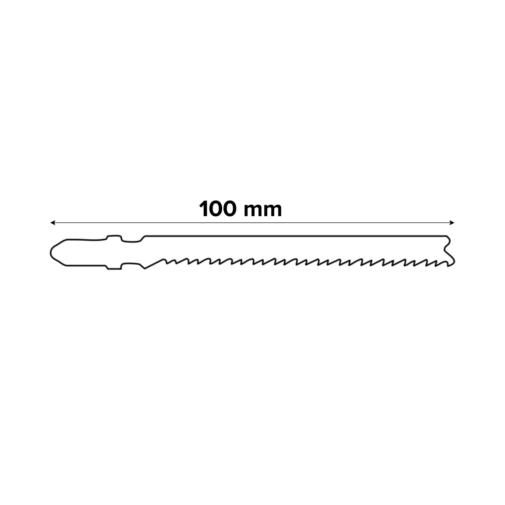 Bosch T-shank Jigsaw blade T101B (L)100mm, Set of 5