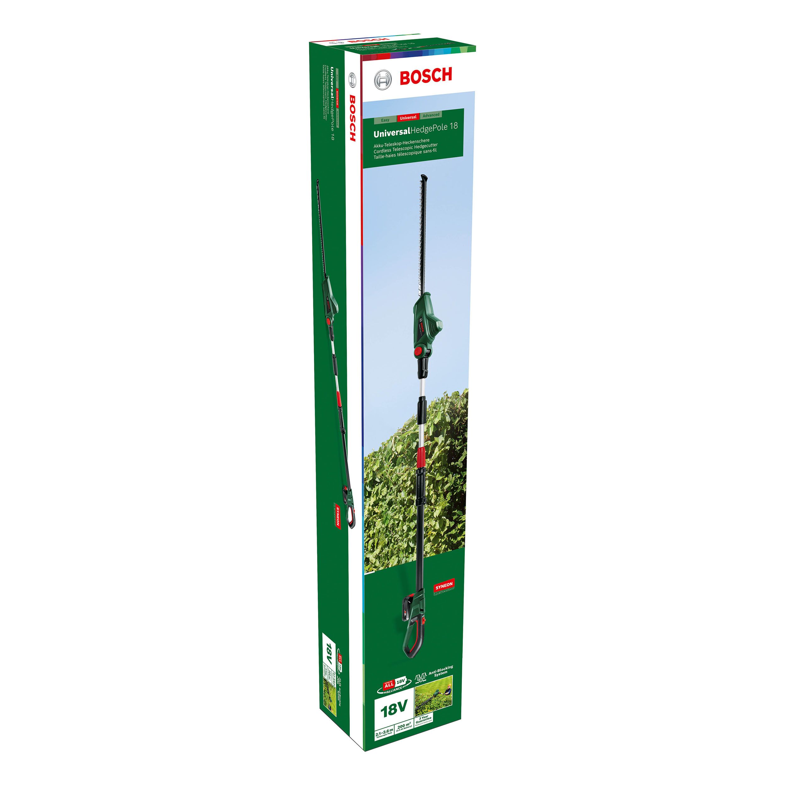 Bosch Universal 18V Cordless 430mm Pole hedge trimmer - BARE