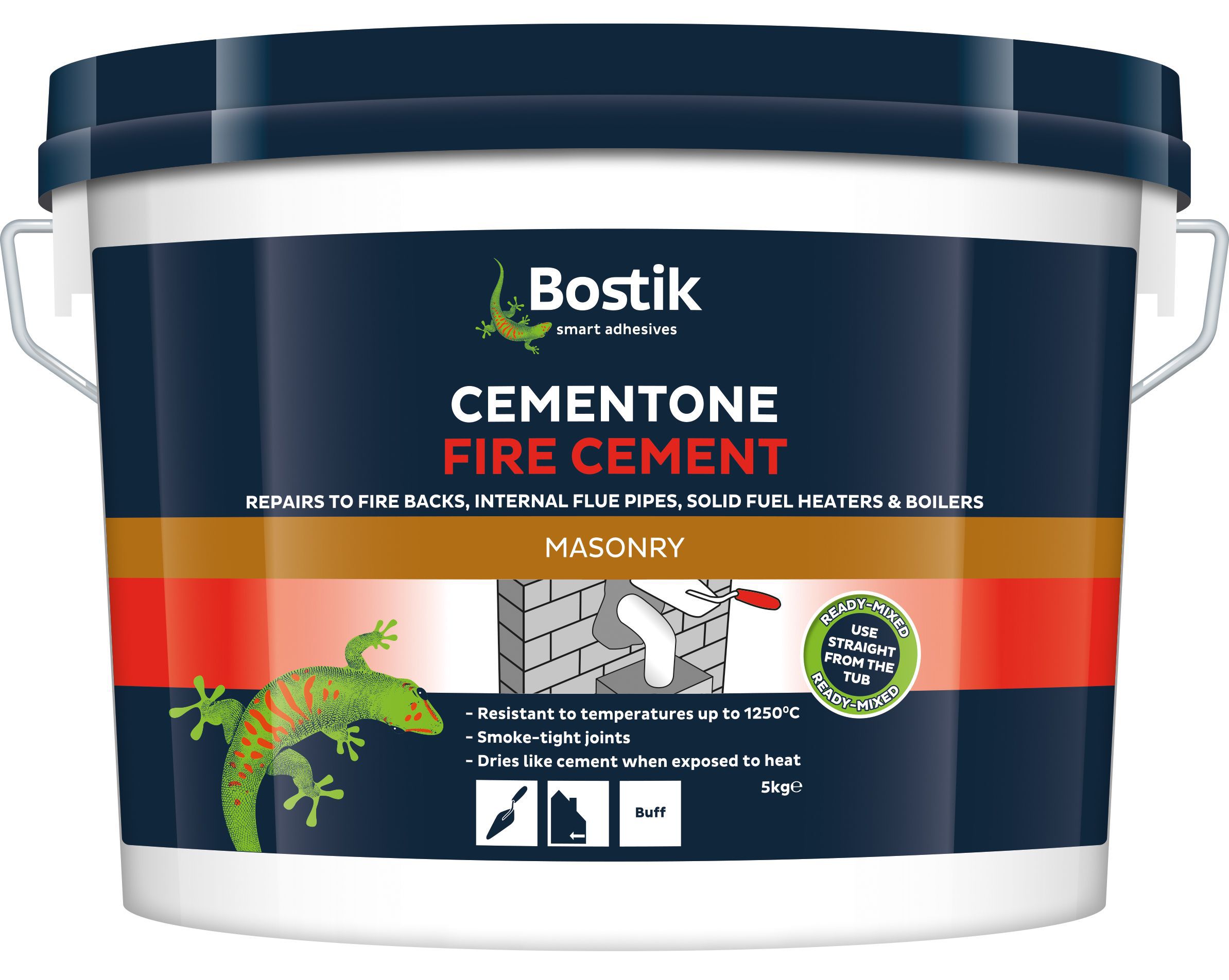 Bostik Cementone Buff Ready mixed Fire cement, 5kg Tub Tradepoint