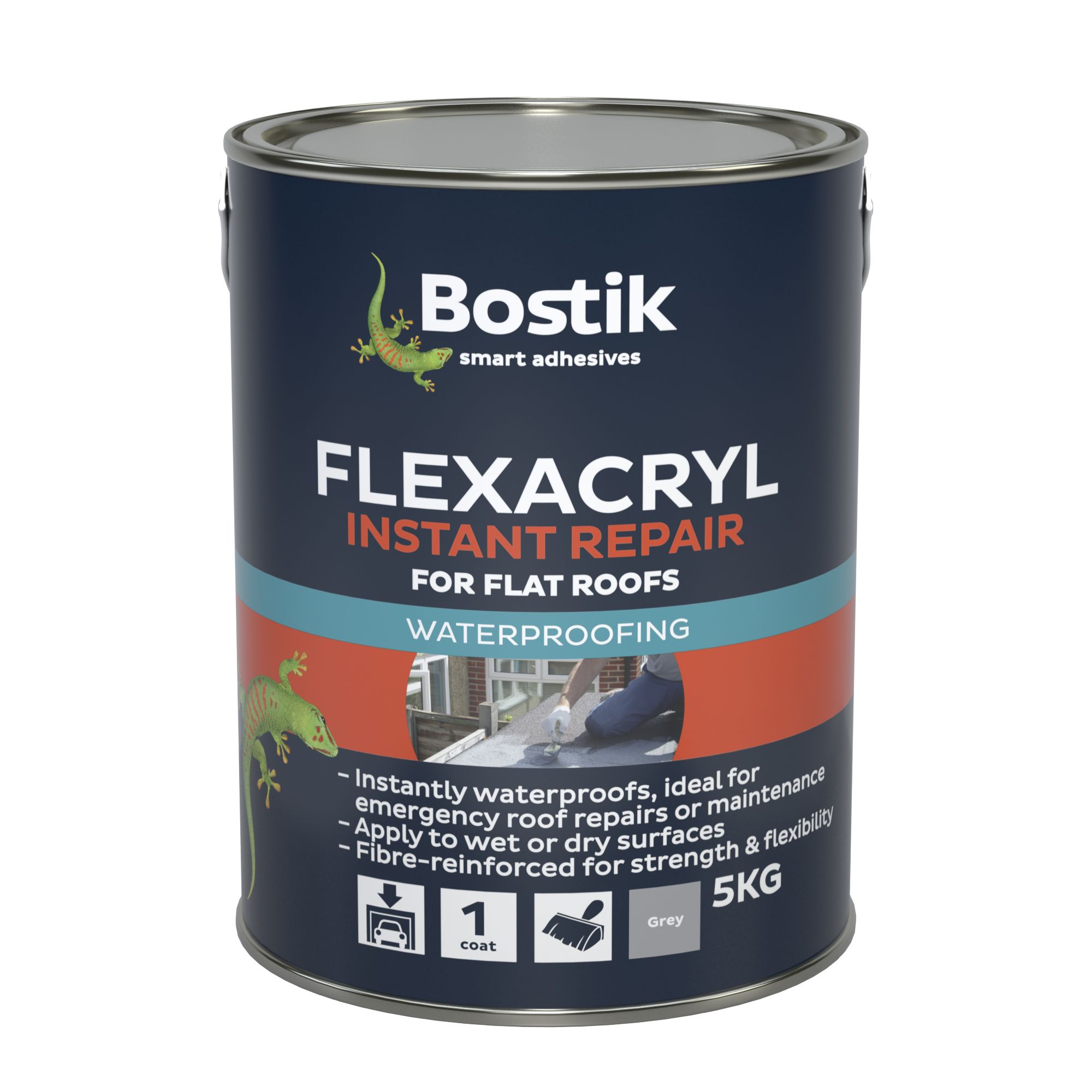 Bostik Grey Waterproof sealing compound Tin 5kg