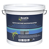 Bostik Quick drying Black Roofing waterproofer, 5L Tub