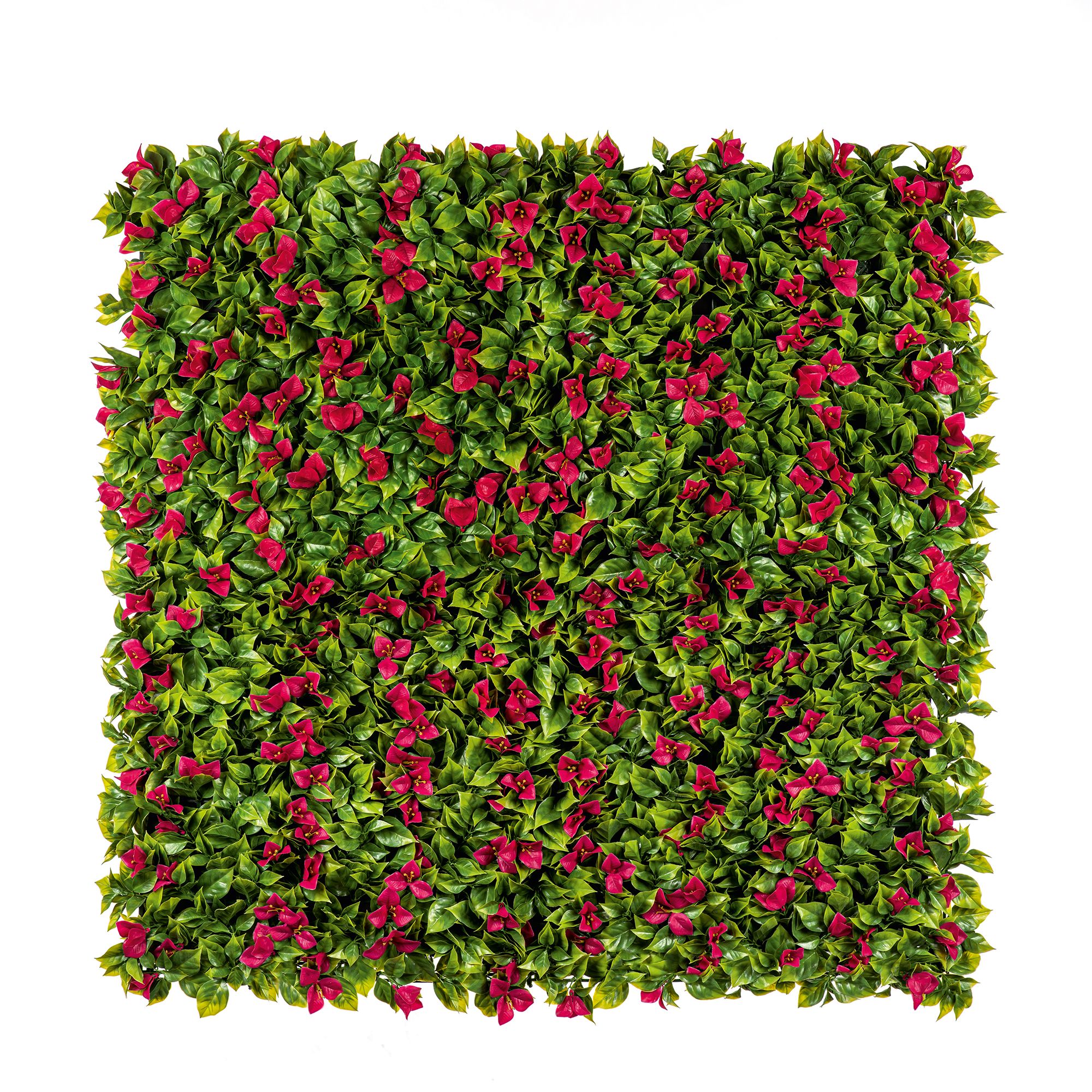 Bougainvillea Square Artificial plant wall, (H)1m (W)1m