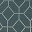 Boutique Asscher Teal Geometric Textured Wallpaper