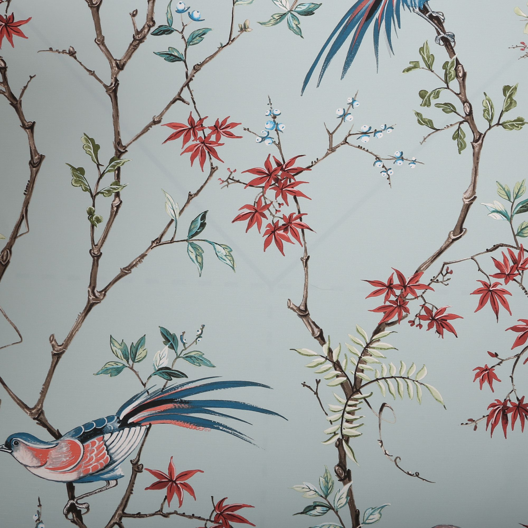 Boutique Biyu Mint Metallic effect Floral Smooth Wallpaper Sample