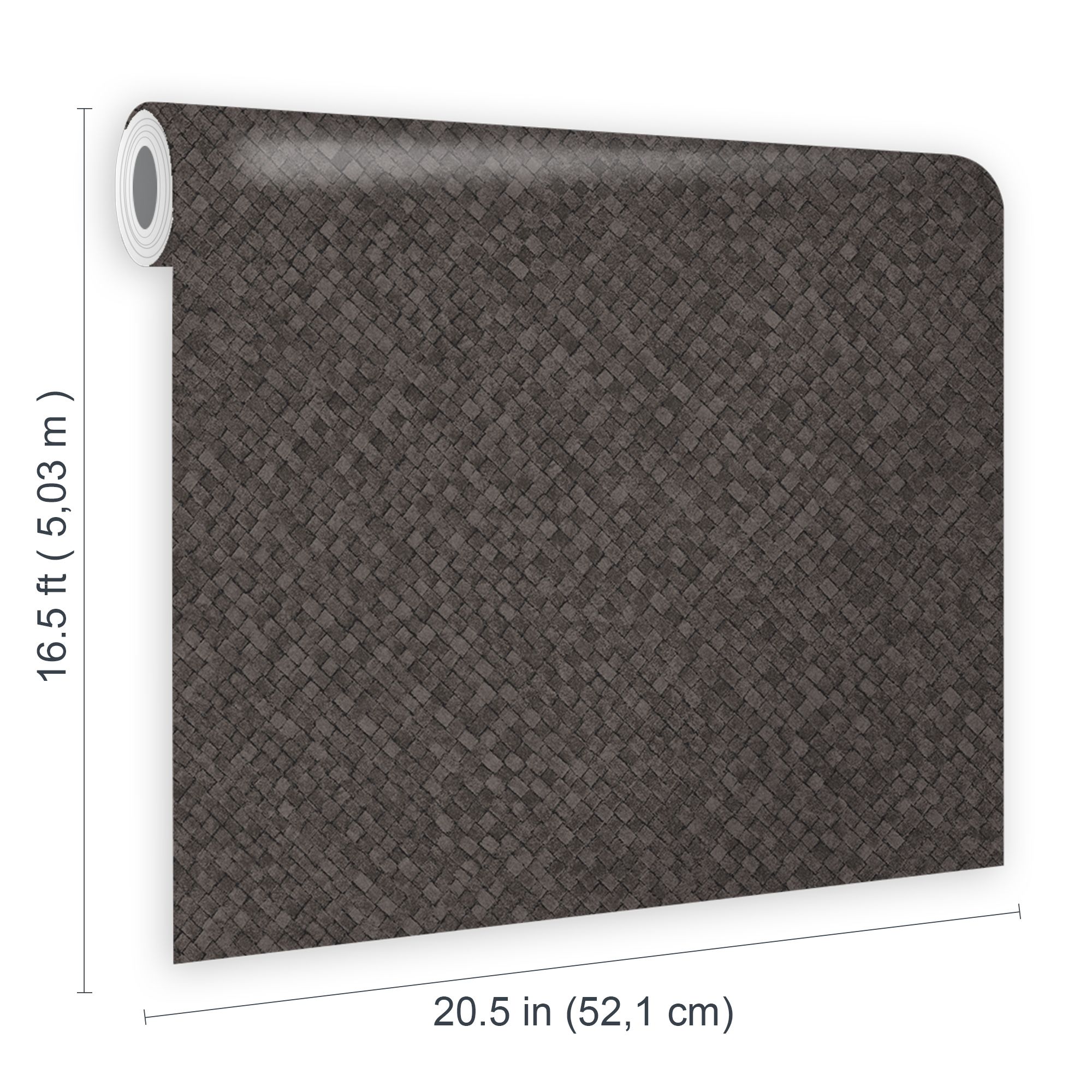 Boutique Brown Metallic effect Basket Textured Wallpaper Sample