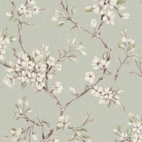 Boutique Eliza Sage Smooth Wallpaper Sample