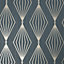 Boutique Marquise Emerald Geometric Gold effect Textured Wallpaper Sample