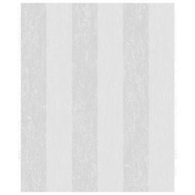 Boutique Mercury Grey Metallic effect Striped Embossed Wallpaper Sample