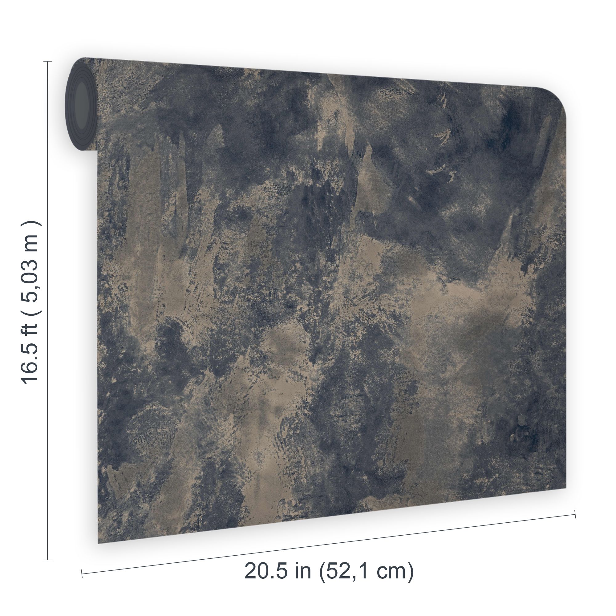 Boutique Navy Concrete effect Textured Wallpaper Sample