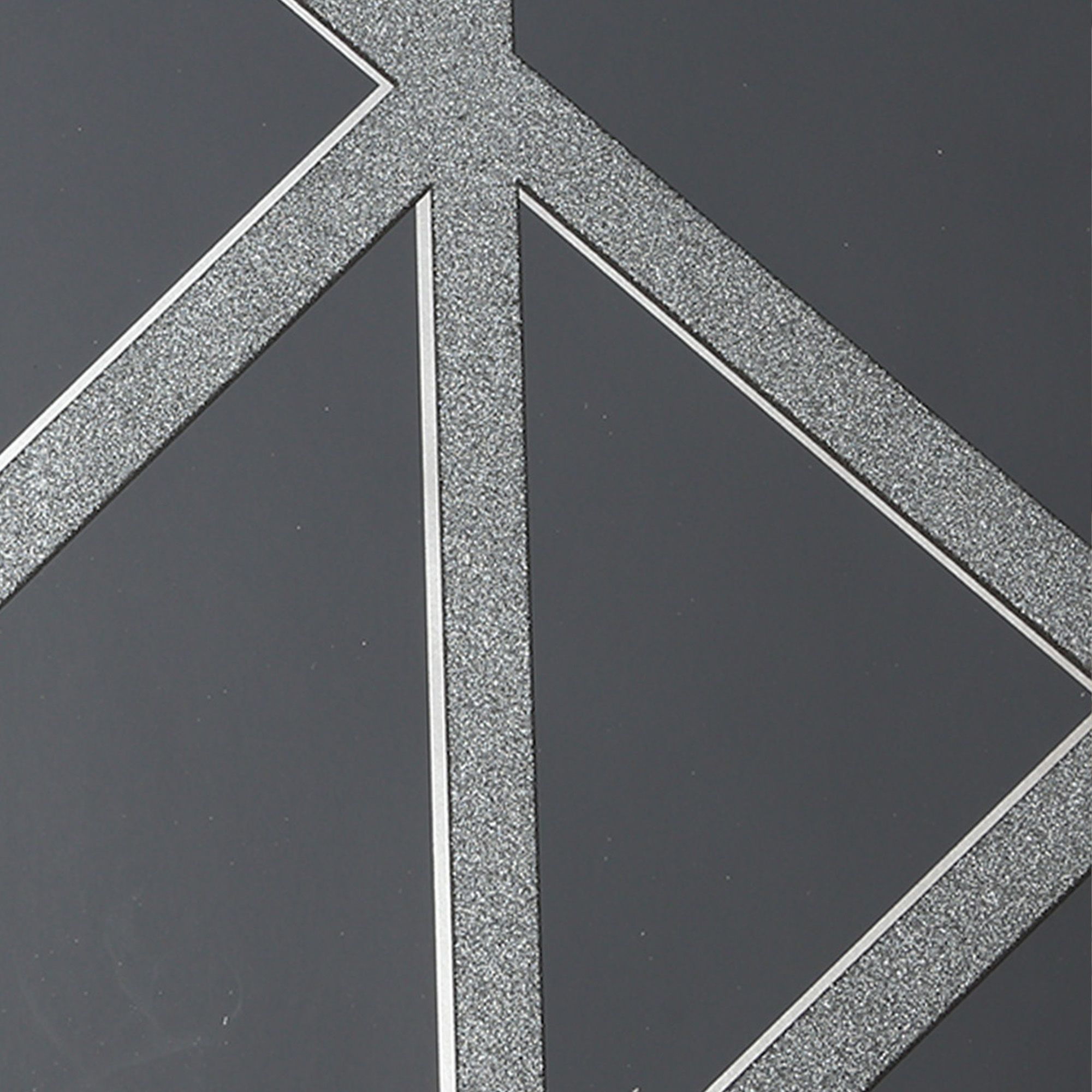 Boutique Panel geo Black/Green Smooth Wallpaper Sample