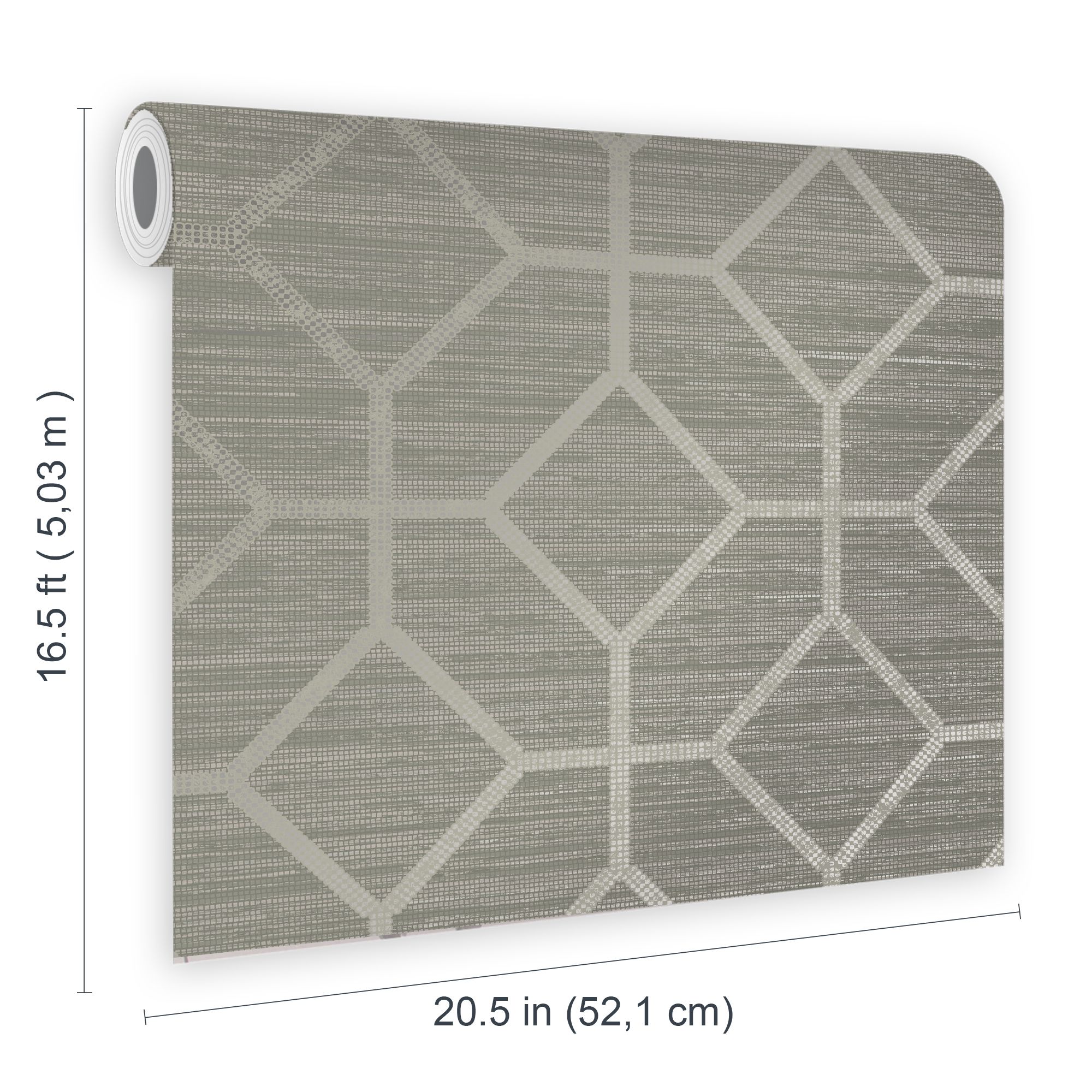Boutique Sage Asscher geo Smooth Wallpaper