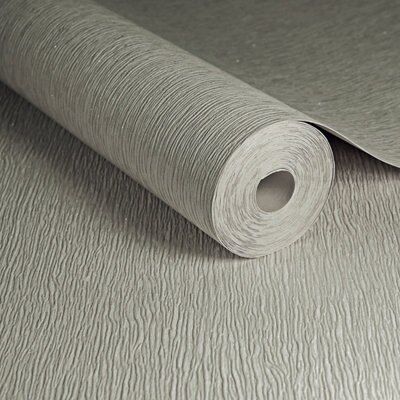 Boutique Shimmer Taupe Metallic & glitter effect Wave Textured Wallpaper