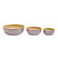 Bowl Set of 3, Pink Lacquered
