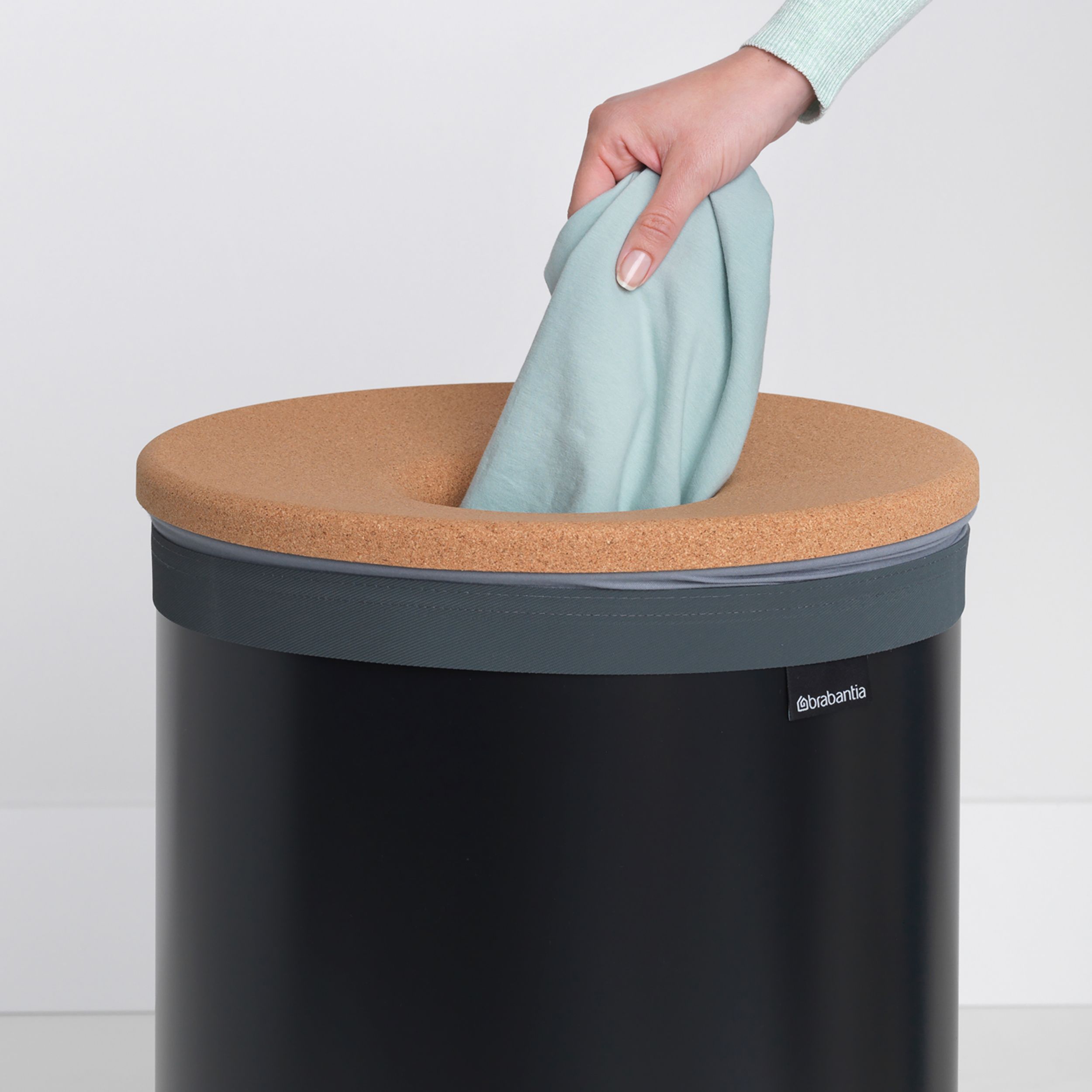 Brabantia Black Steel Laundry bin, 60L