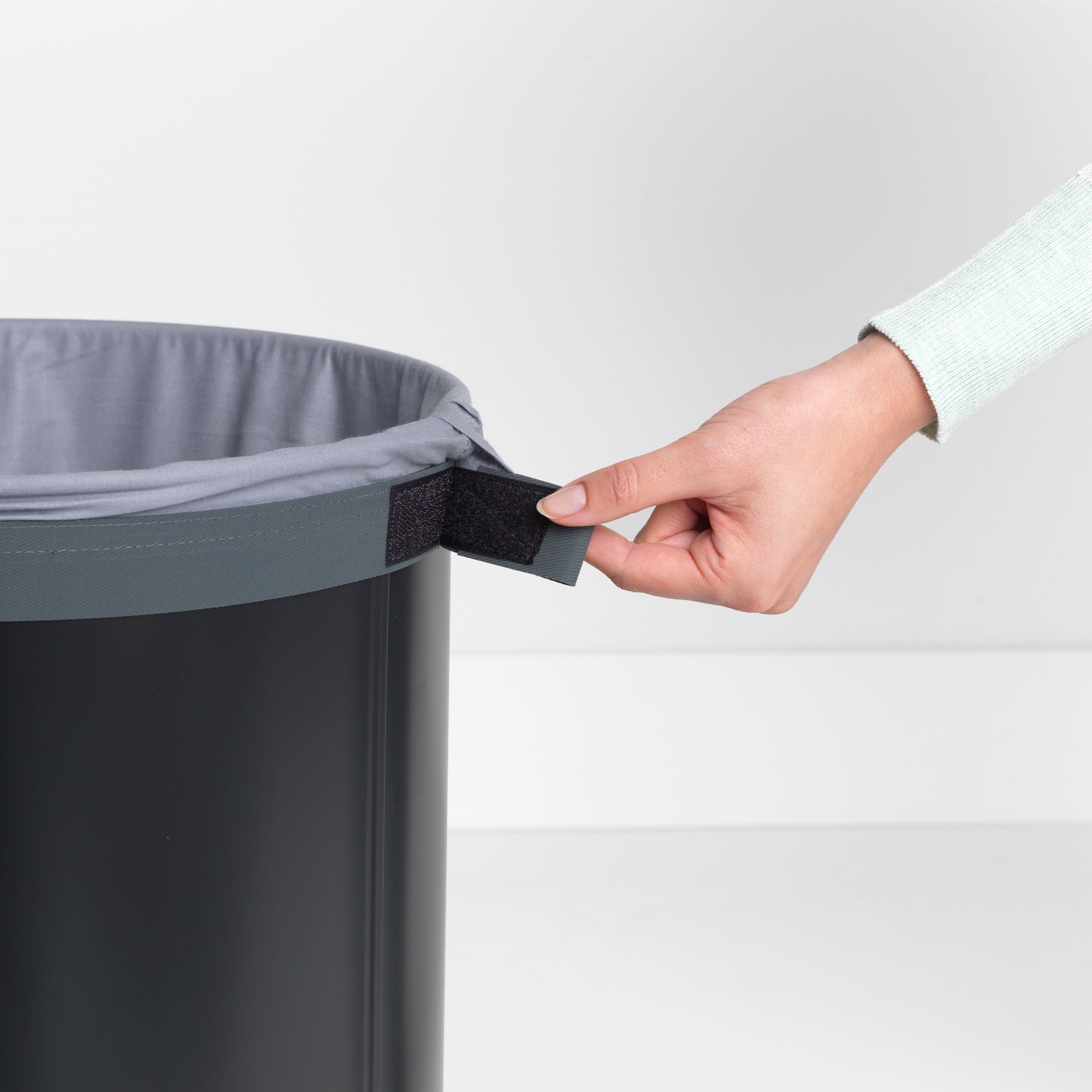 Brabantia Black Steel Laundry bin, 60L