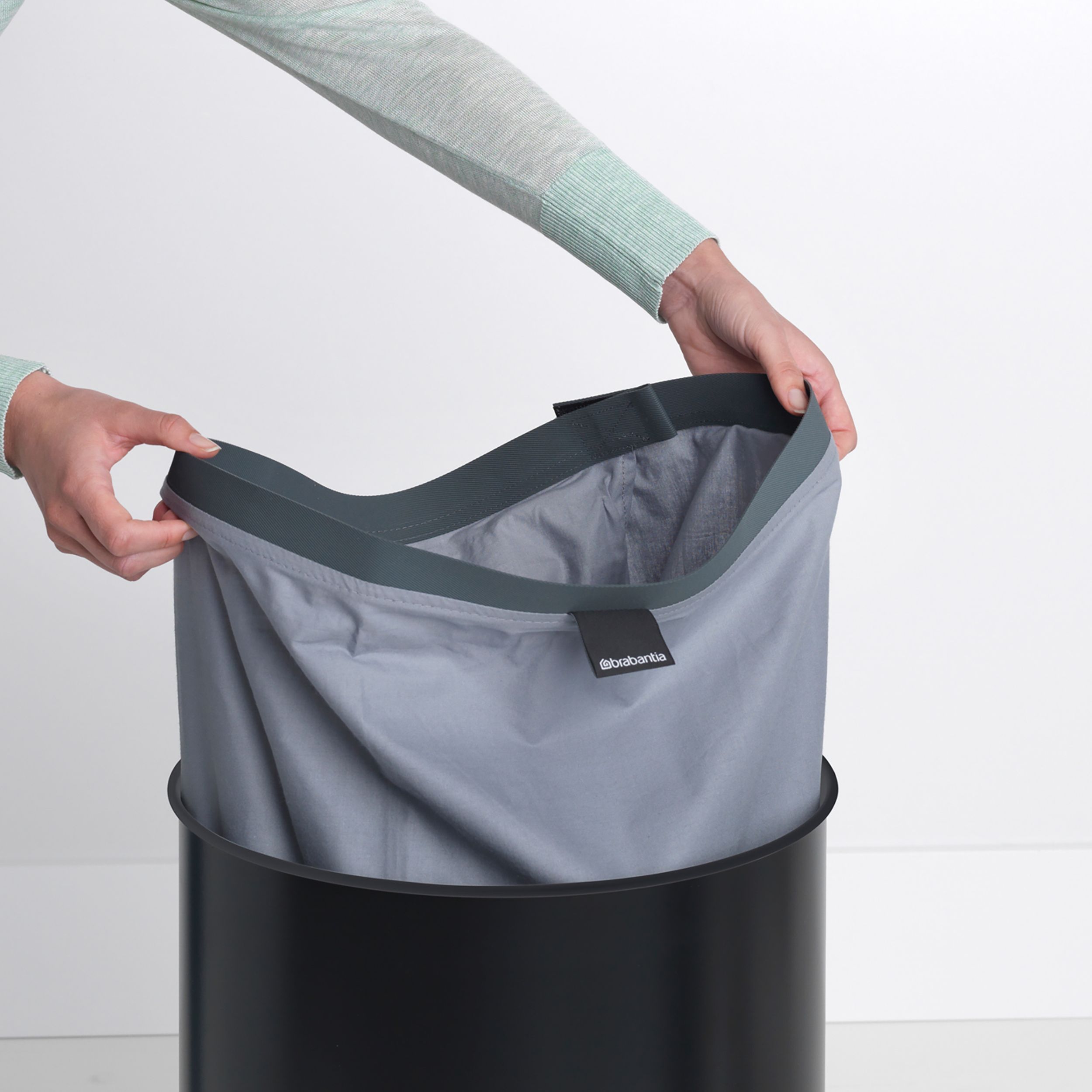 Brabantia Black Steel Laundry bin, 60L