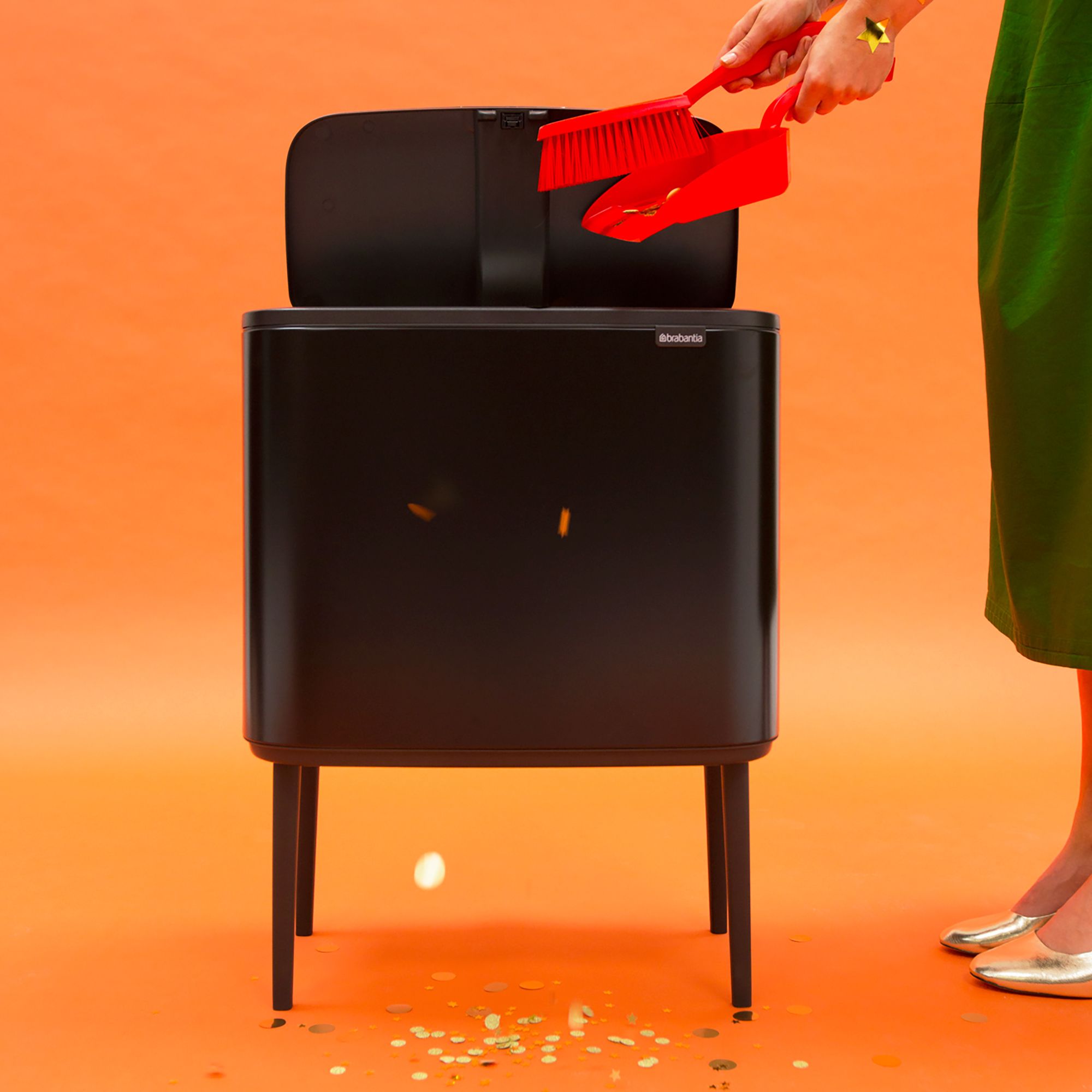 Brabantia Bo Touch Bins Matt Black Bin - 36L